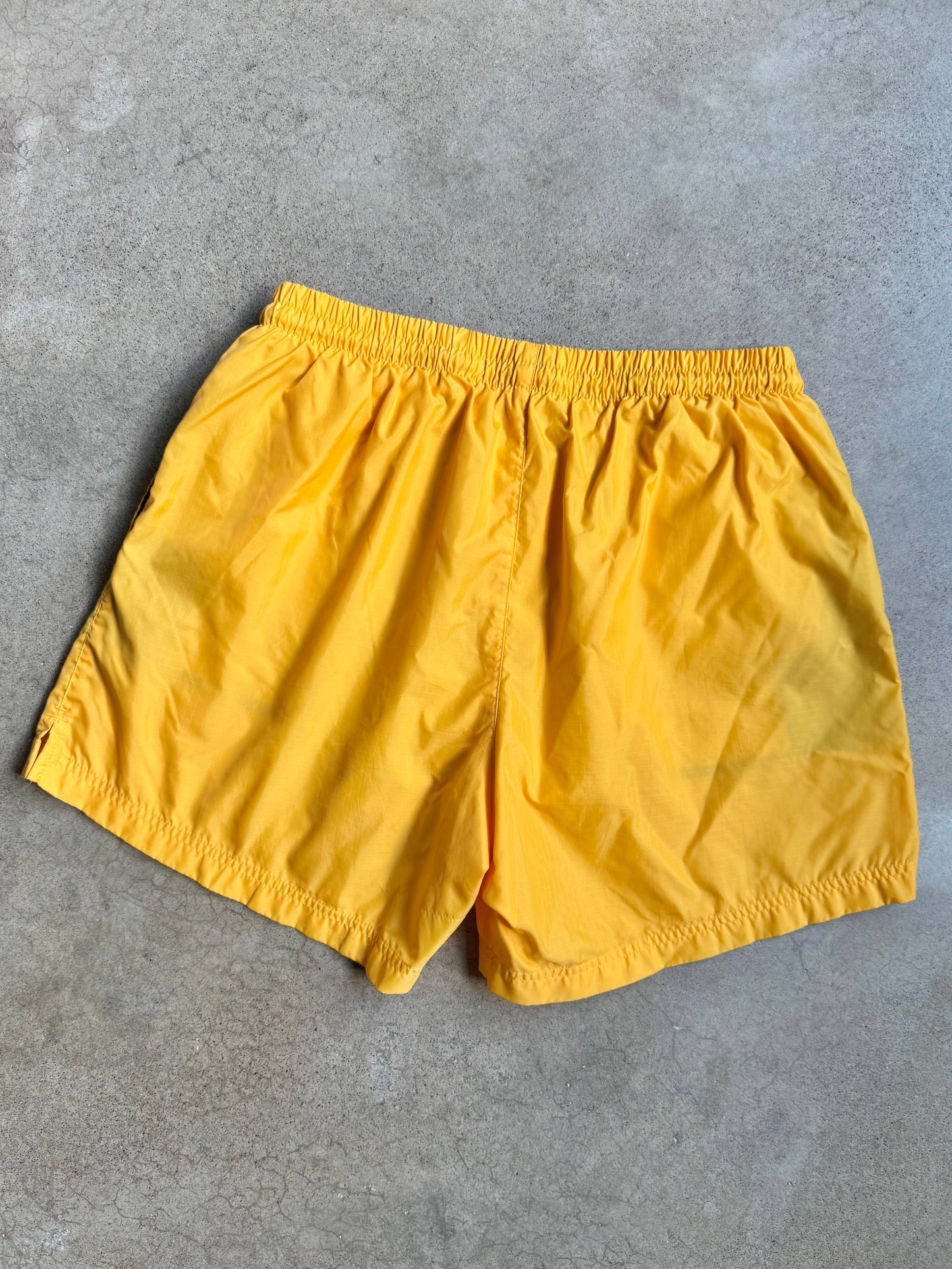 Vintage 2000s Polo Sport Yellow Nylon Swim Shorts | XL