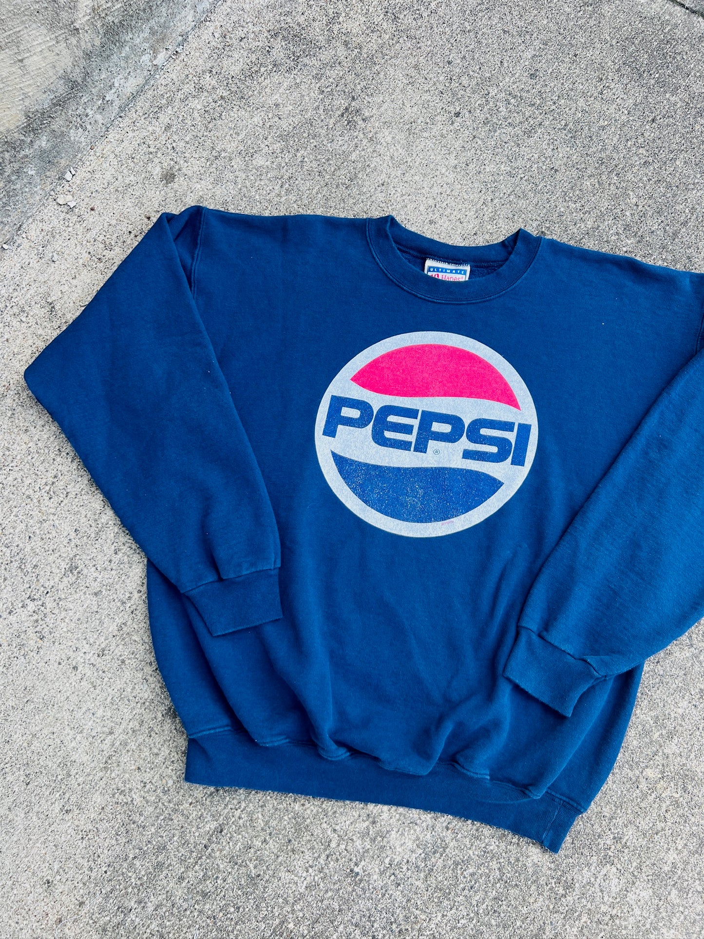 Vintage 1990s Pepsi Navy Crewneck Sweatshirt