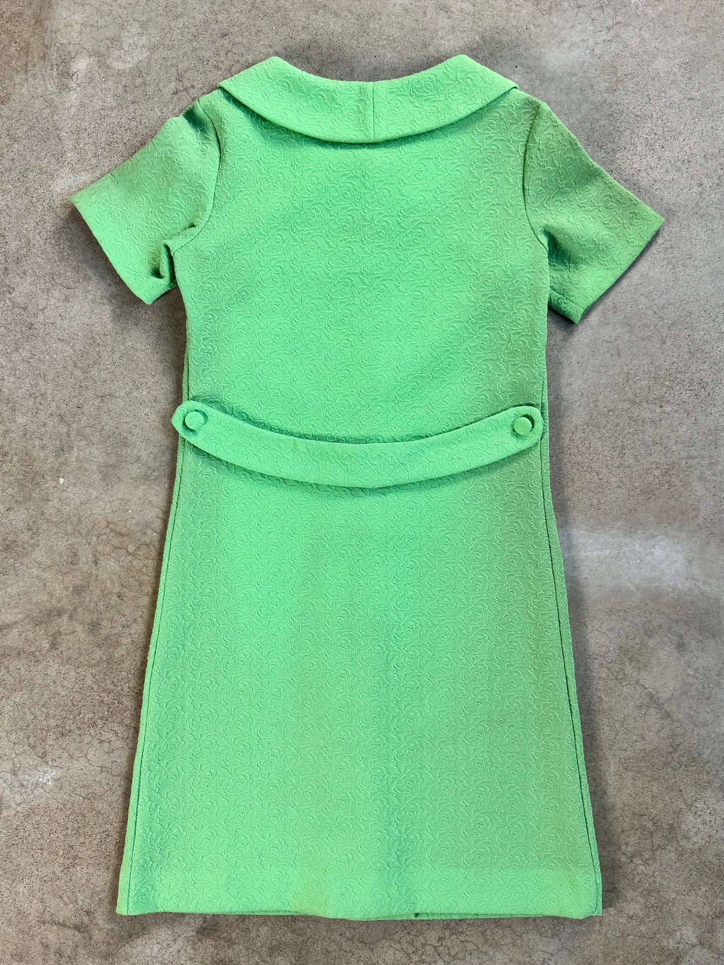 Vintage 1960s Sears Lime Green Short Sleeve Duster / House Jacket | Small