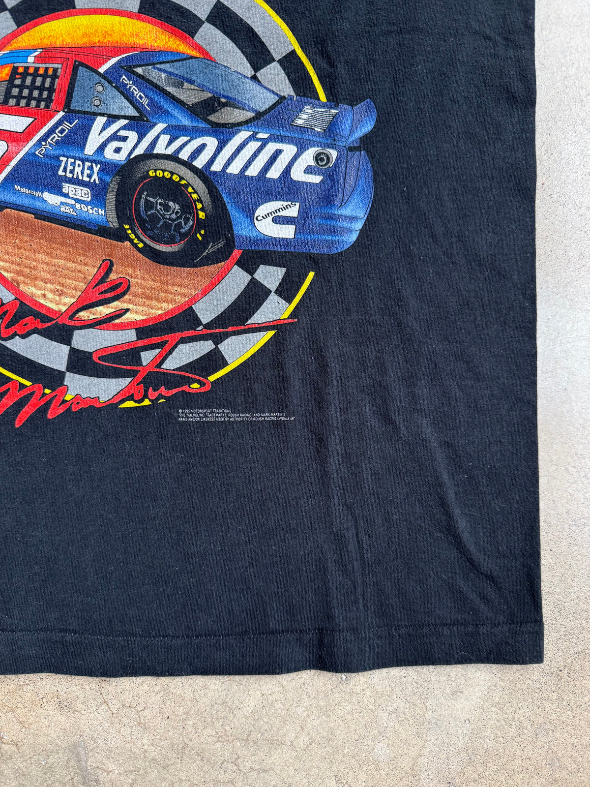 Vintage 1995 Mark Martin Valvoline Roush Racing Tee | Large