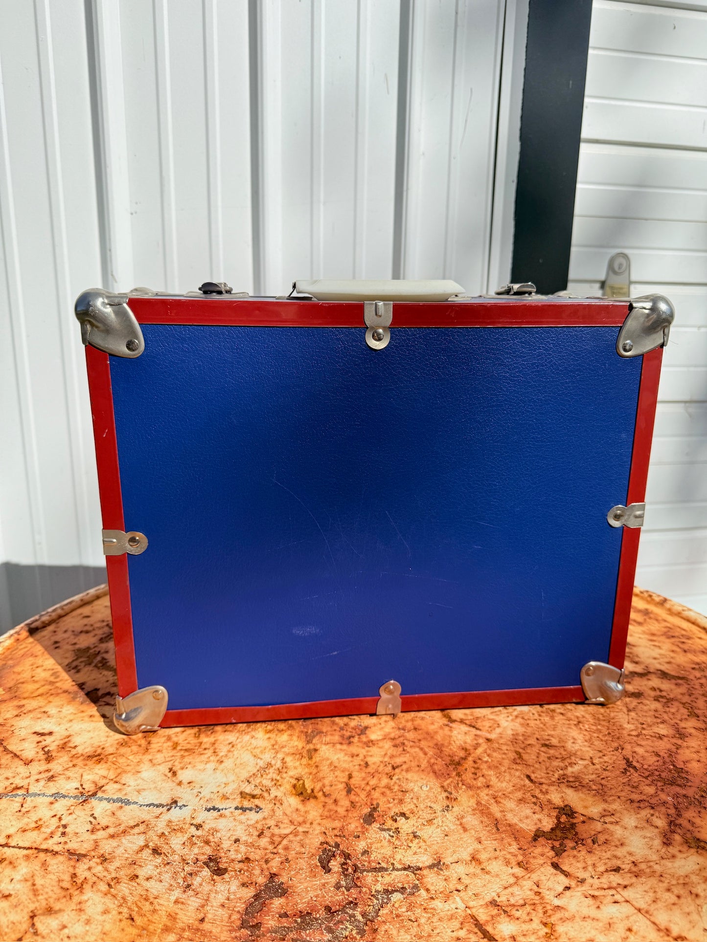 Vintage 1970s Sears Blue & Red Roller Skate Carrying Case