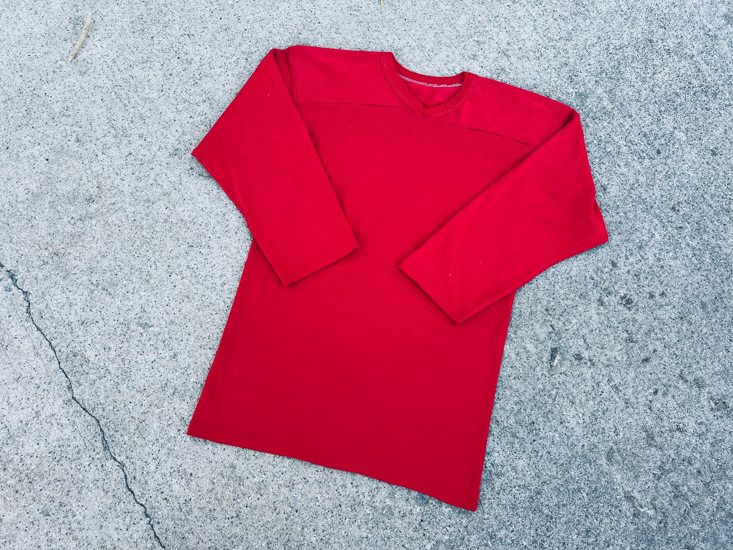 Vintage 1980s Red Athletic Football Tee | Medium