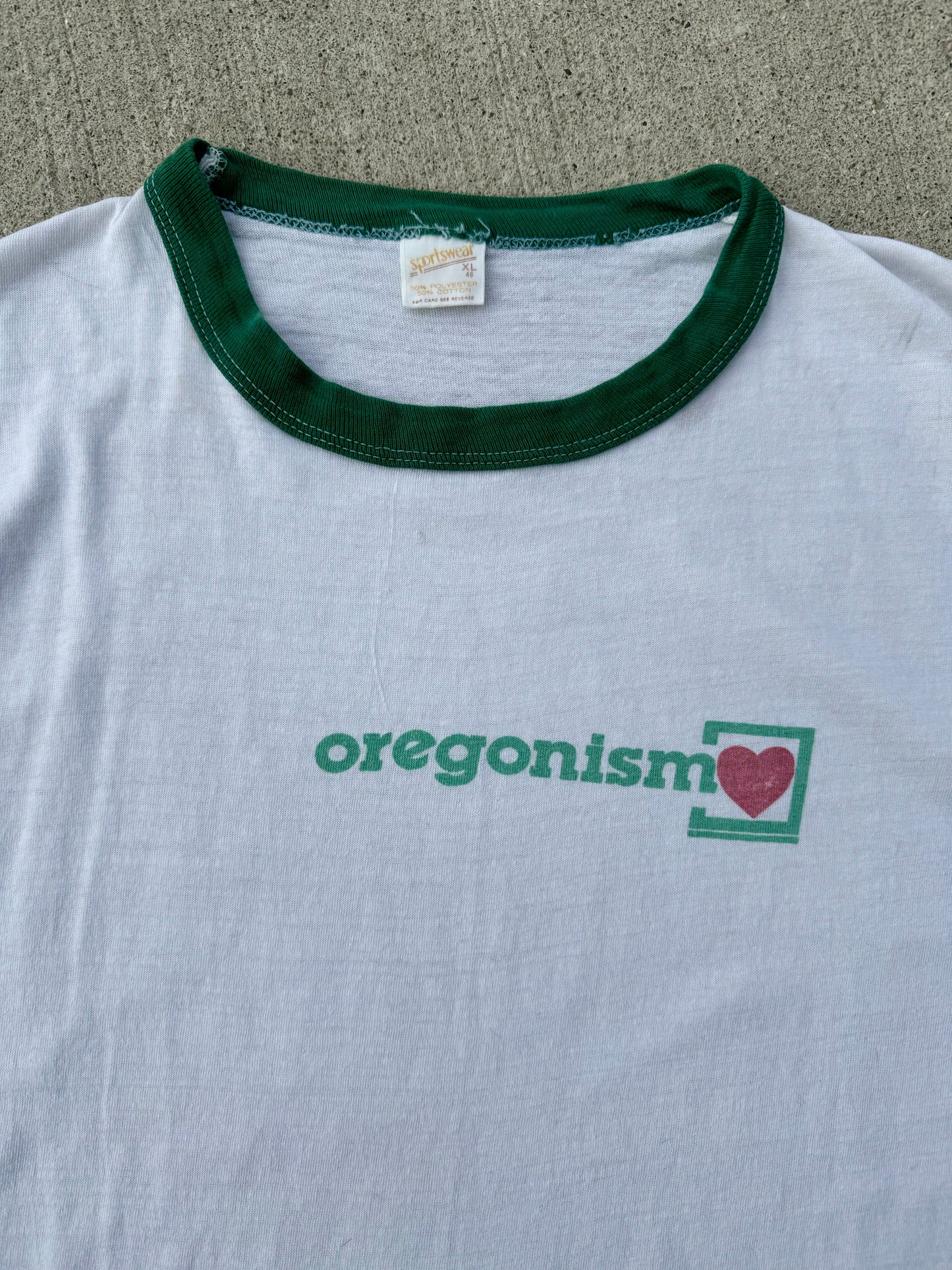 Vintage 1970s/80s “Oregonism” Short Sleeve Ringer Tee | L/XL