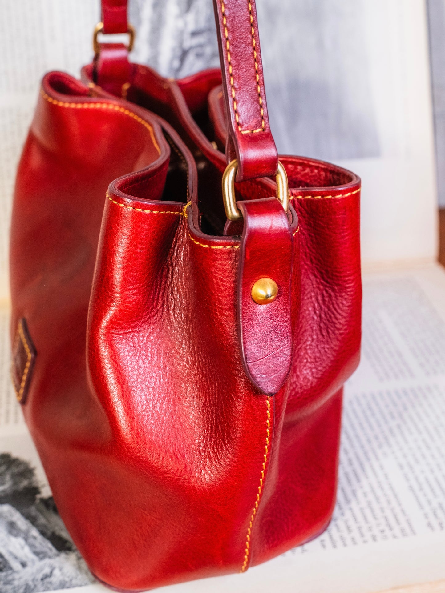 Dooney & Bourke Florentine Leather Mini Barlow Bag | Bordeaux Red