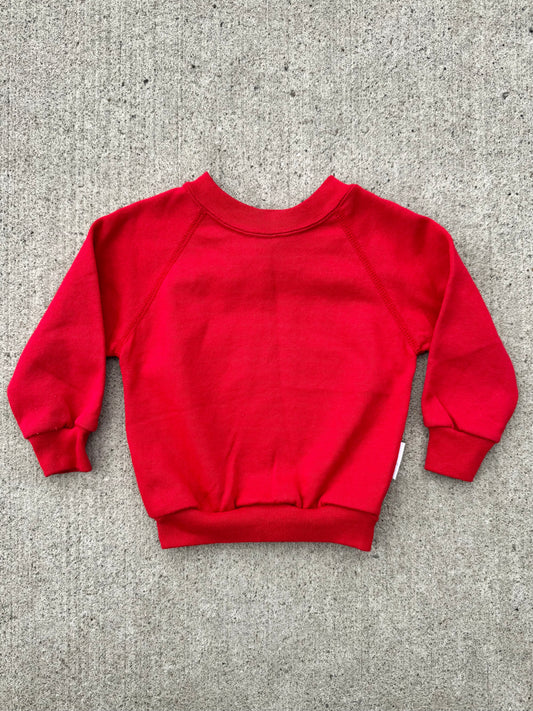 Vintage 1980s Kids’ Garanimals Red Raglan Sweatshirt | Baby (18M)