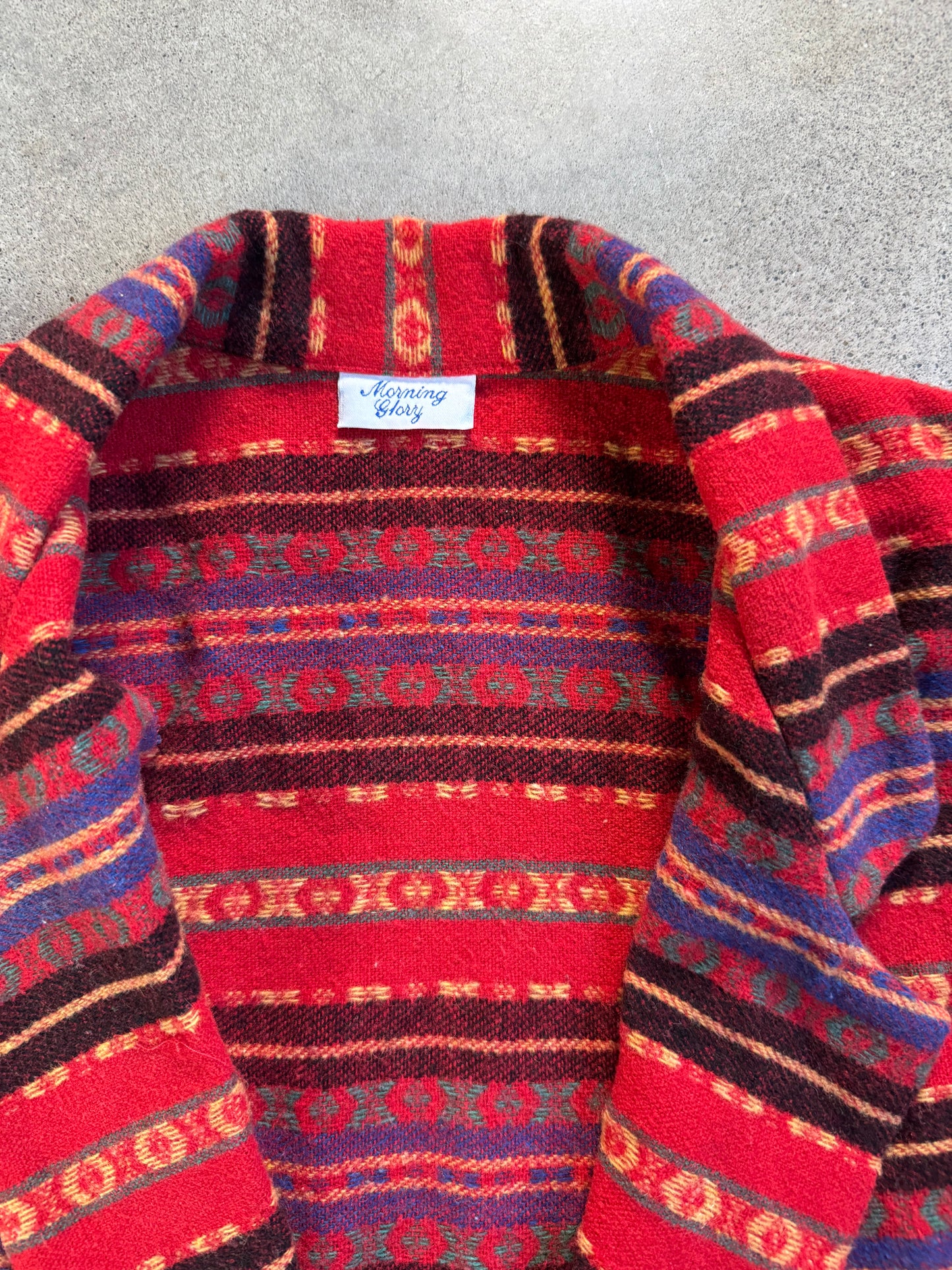 Vintage 1980s Morning Glory Southwestern Wool-Blend Blazer | S/M