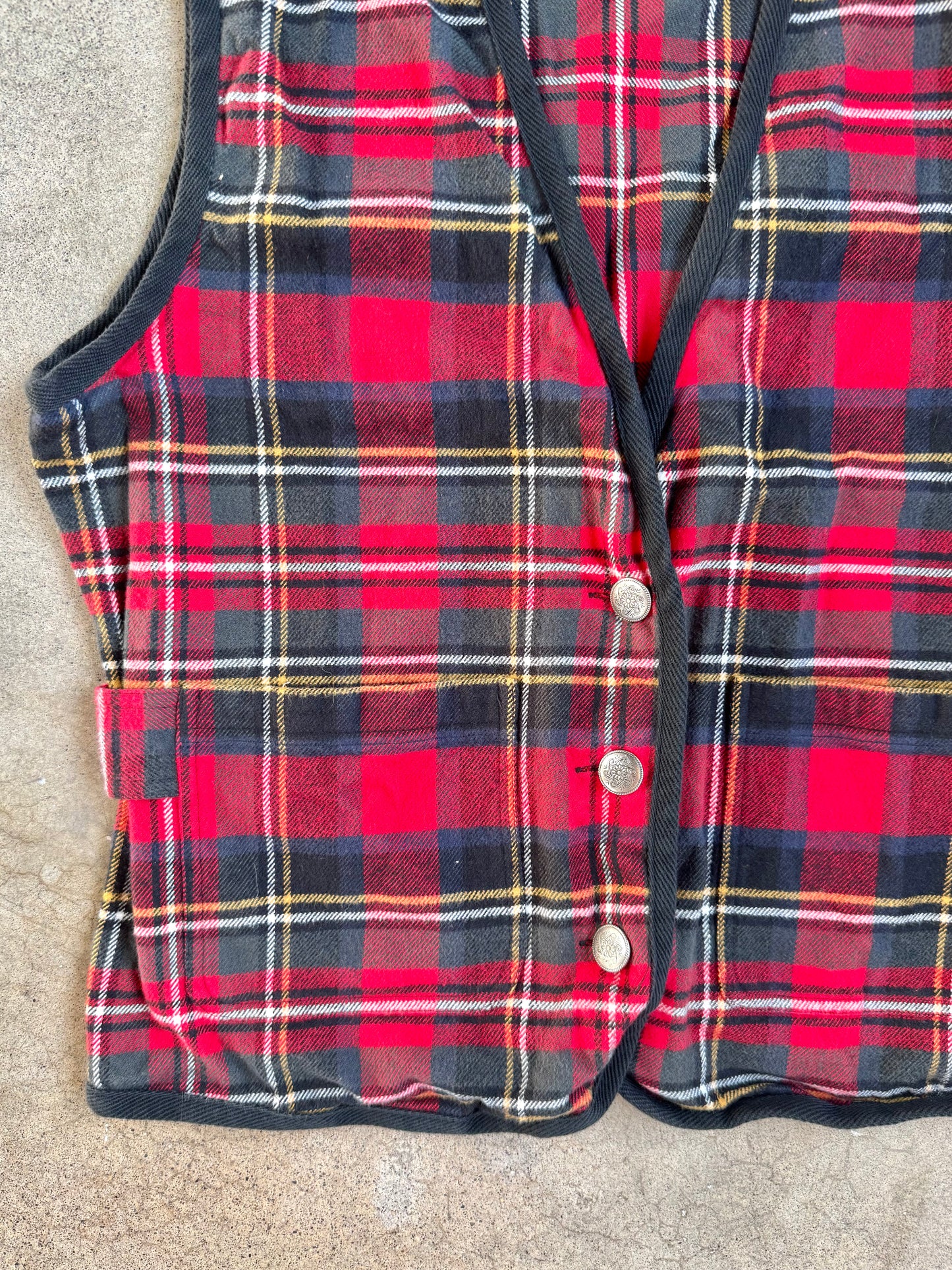 Vintage 1990s Picone Sport Tartan Plaid Two-Piece 100% Cotton Play Suit | Medium
