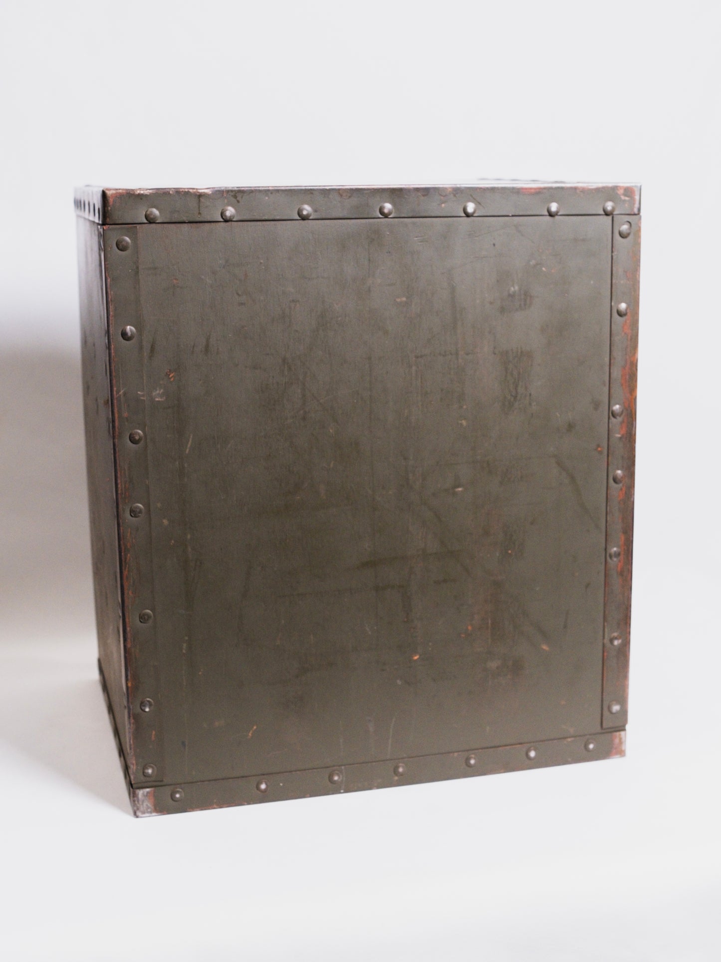 Vintage 1940s Military Wooden 3-Tier Filing Box