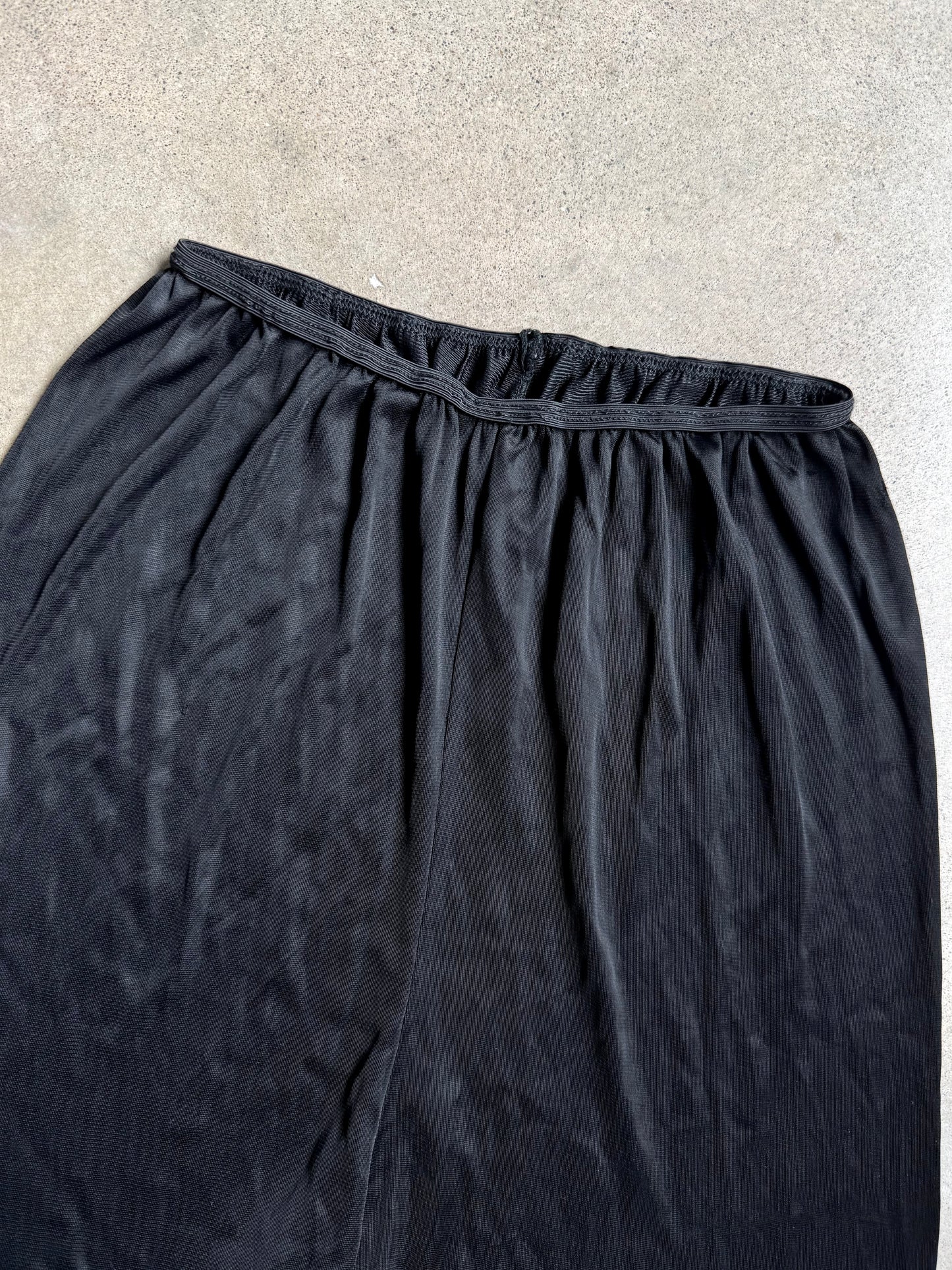 Vintage Black Lace Trim Bloomer Pettipants | Large