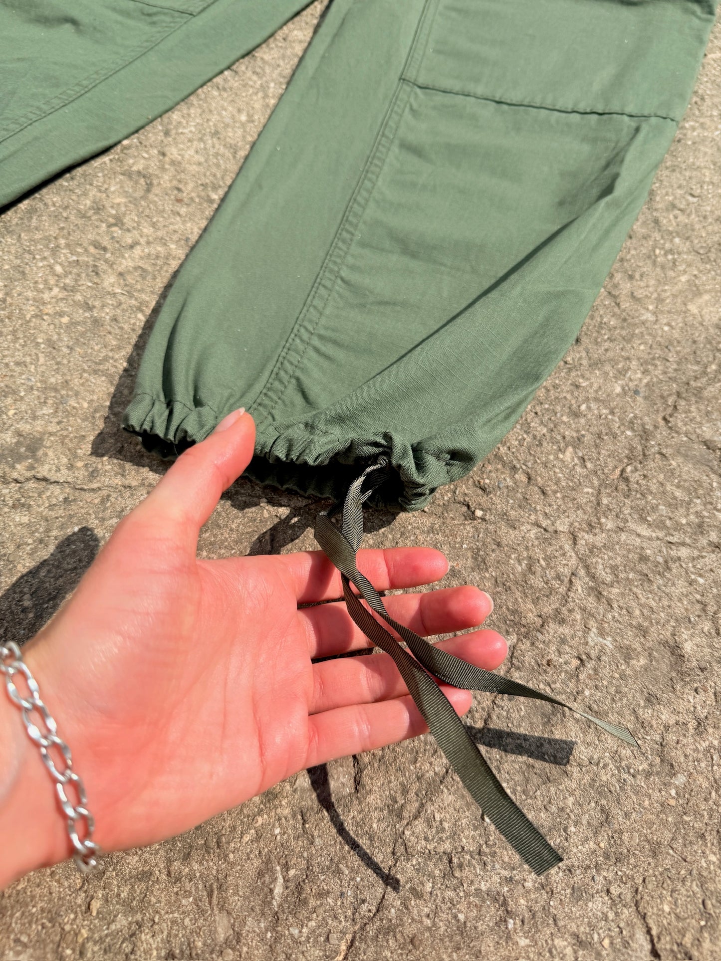 Vintage Military Issue BDU Adjustable Green Pants | 31"-35"
