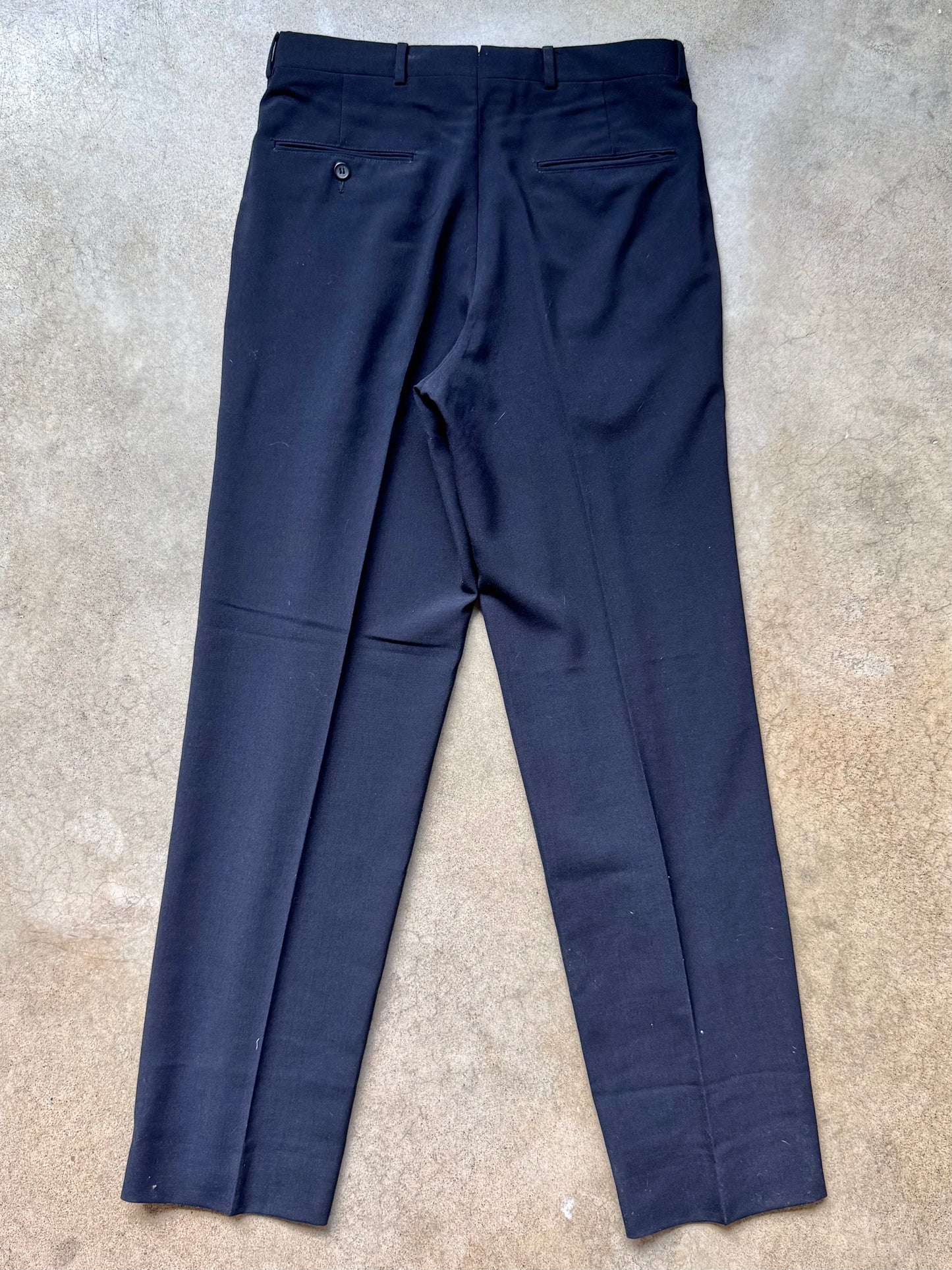 Vintage 1980s Givenchy Monsieur Navy Blue Wool Two-Piece Suit | 40
