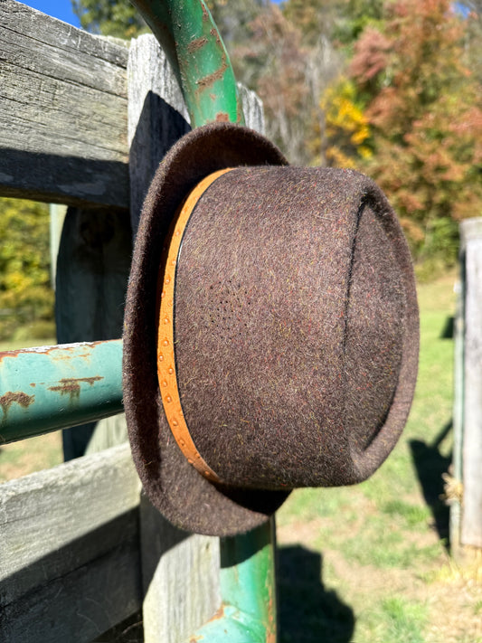 Vintage 1970s River By Farms Wool Equestrian Hat