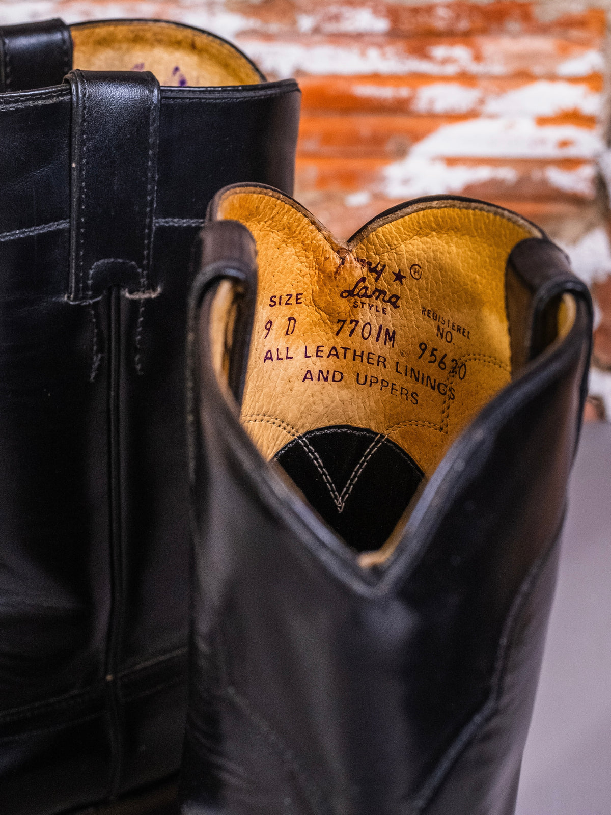 Vintage 1970s/80s Tony Lama Black Leather Western Roper Boots | Men’s 9
