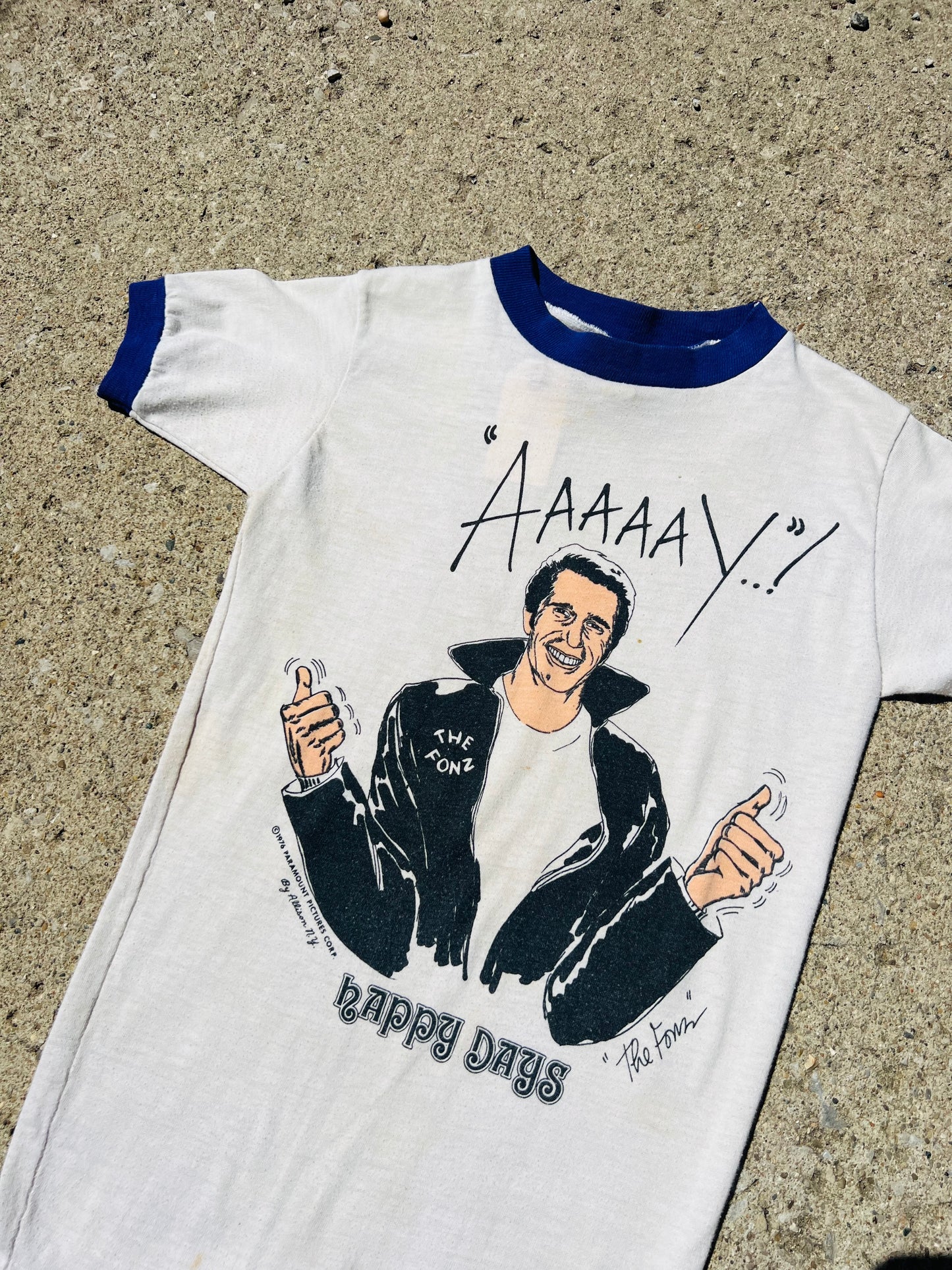 Vintage 1970s Happy Days The Fonz Ringer Tee