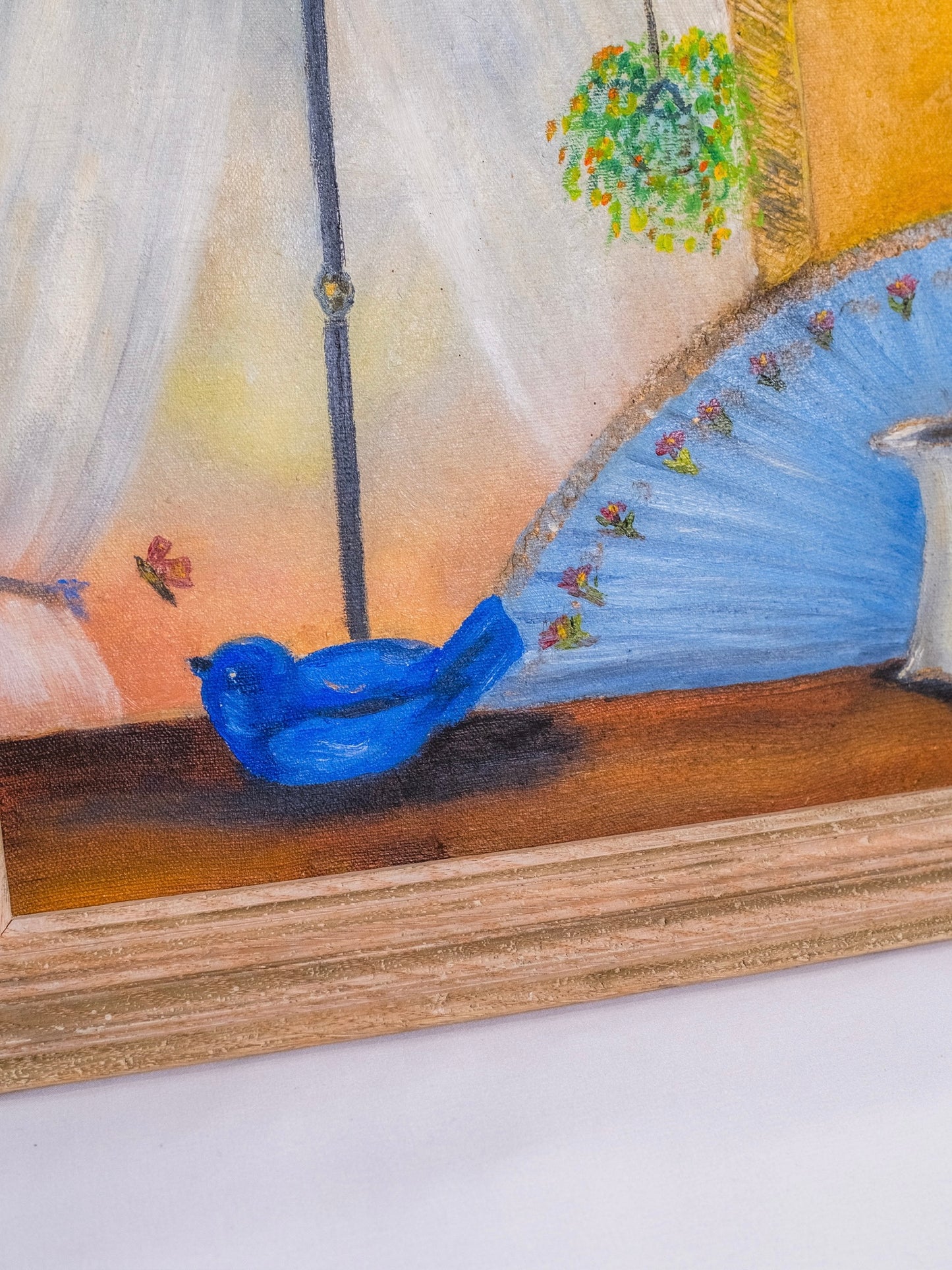 Framed & Signed Vibrant Still Life Oil on Canvas Painting