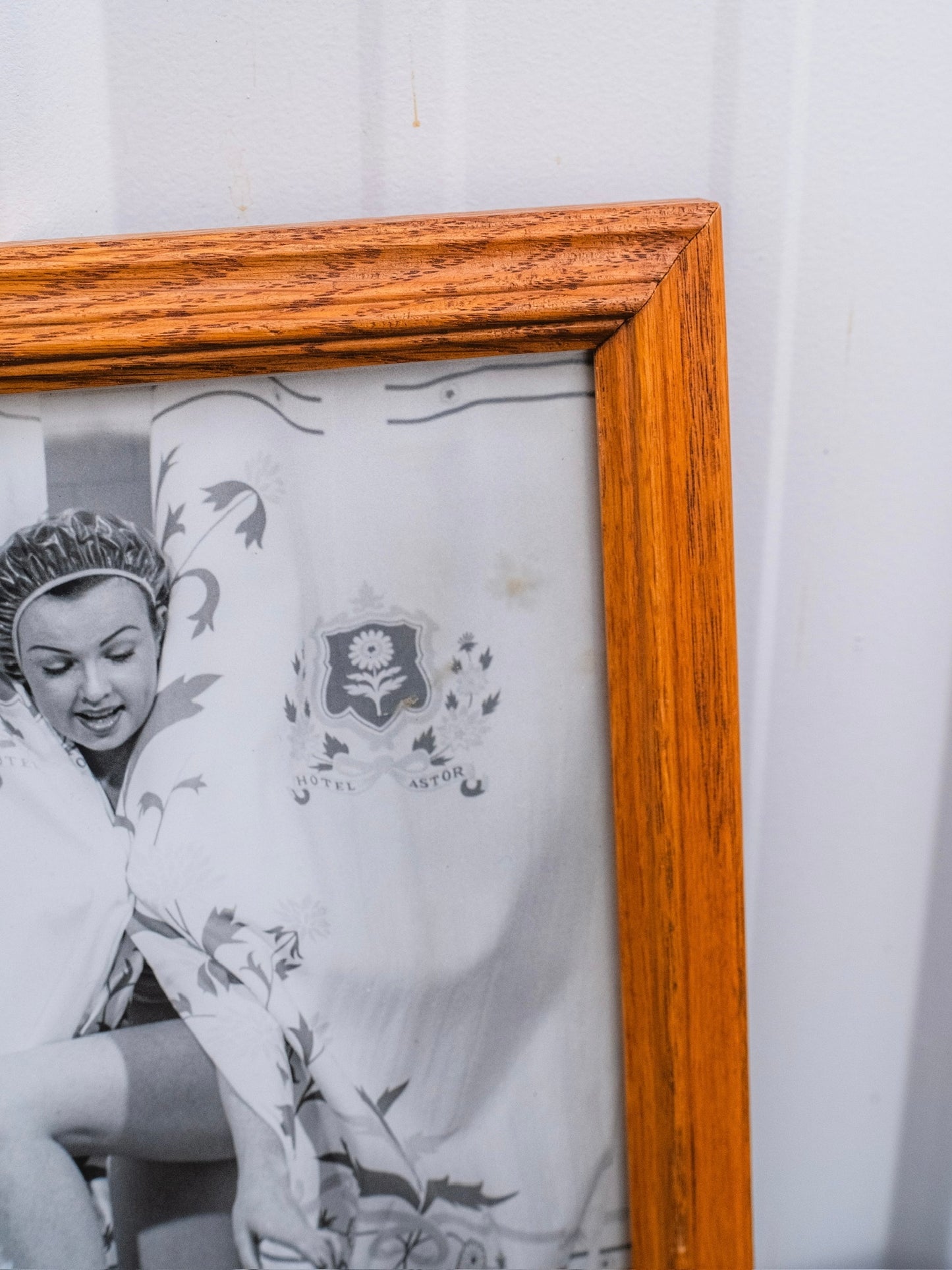 Vintage 1950s Original Black & White Framed Pinup Girls Photographs | Set of 2