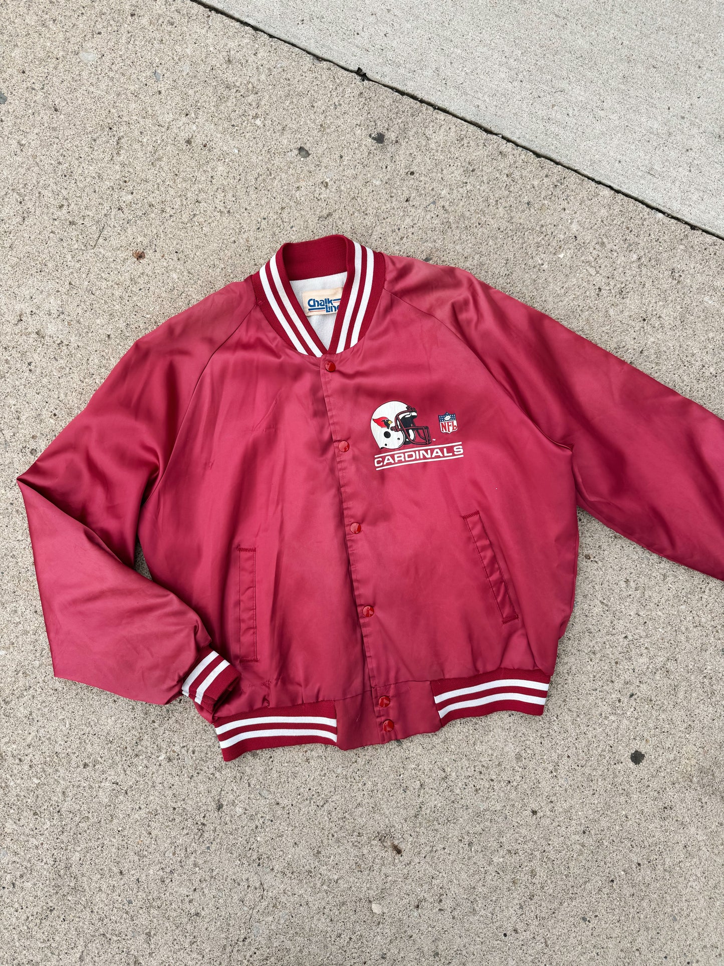 Vintage 1980s NFL Phoenix Cardinals Satin Bomber Jacket