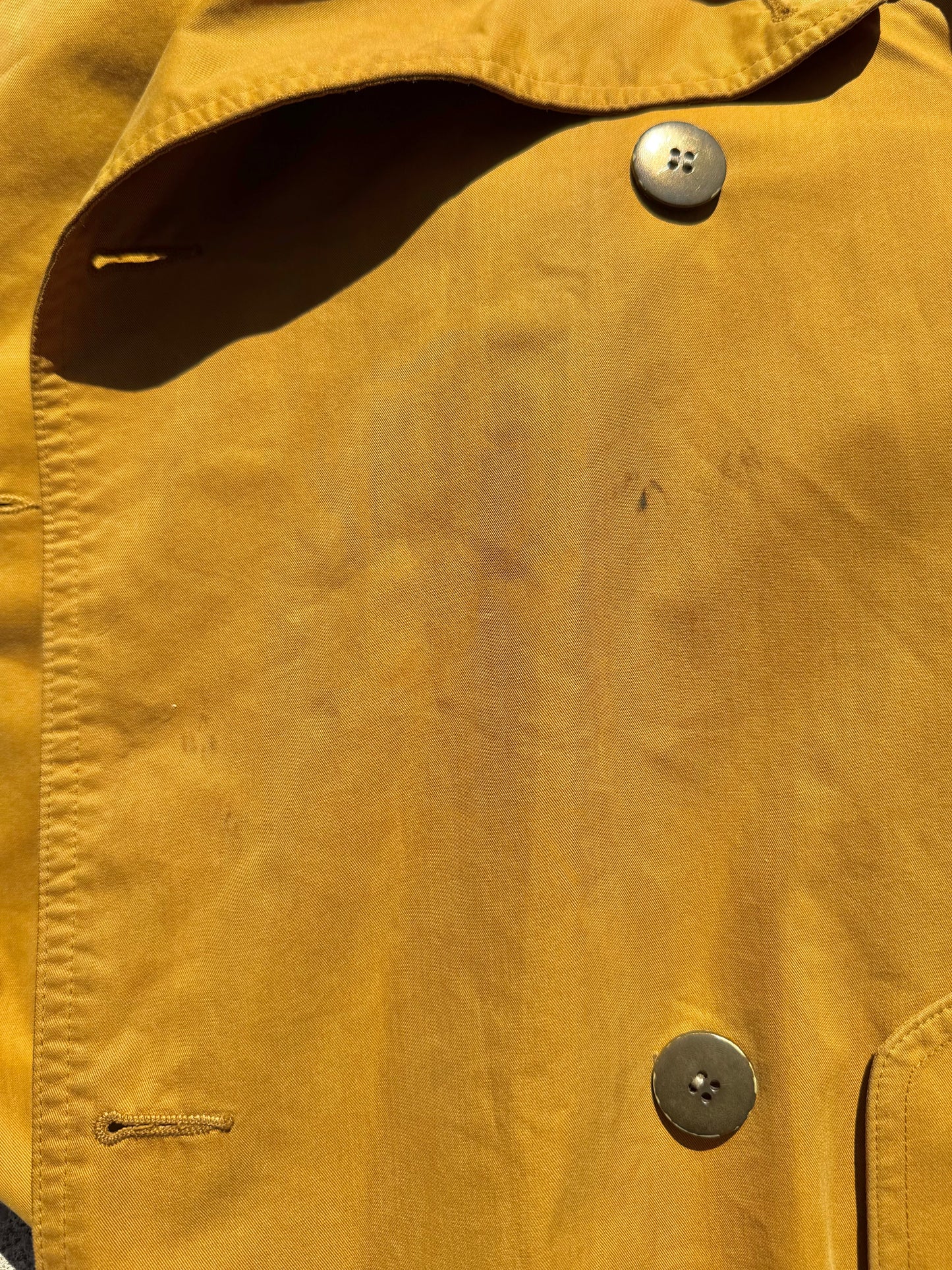 Vintage 1980s Country Road Mustard Belted Trench Coat | Small