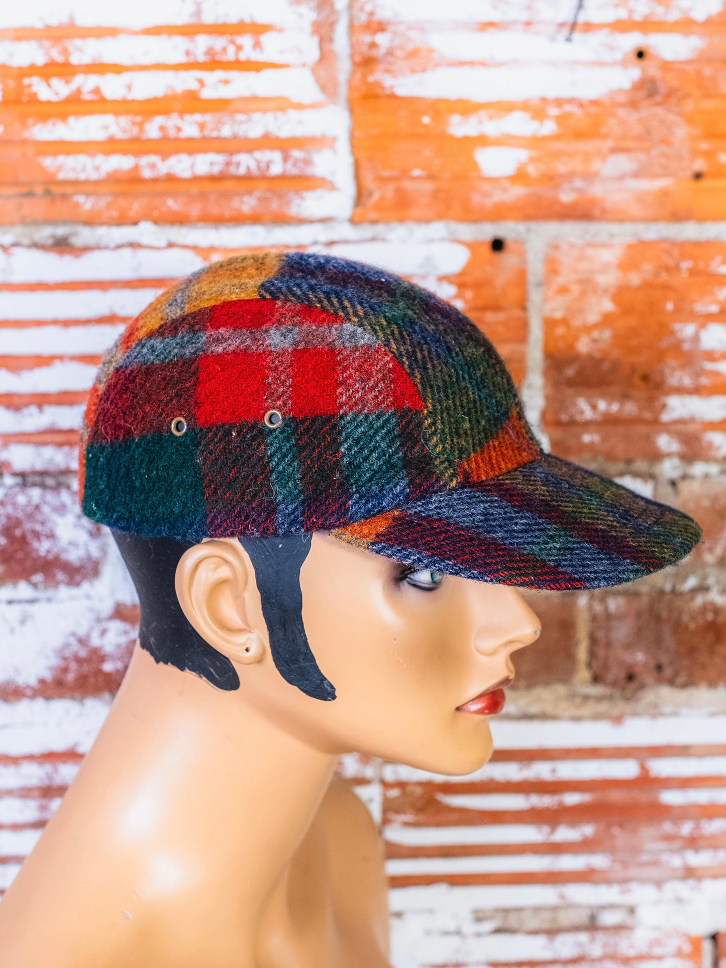 Vintage 1980s New York Hat & Cap Co. Plaid Wool Hat | Small