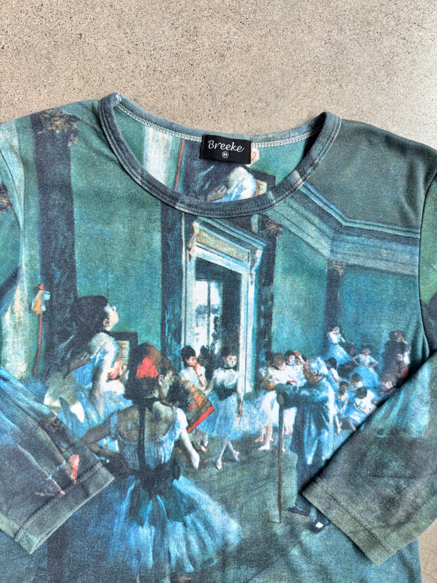 Breeke Wearable Art Degas “The Dance Class” Painting Print Fitted Top | Medium