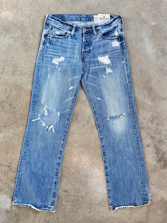 2000s Hollister Hermosa Distressed Low-Rise Bootcut Jeans | 30x32