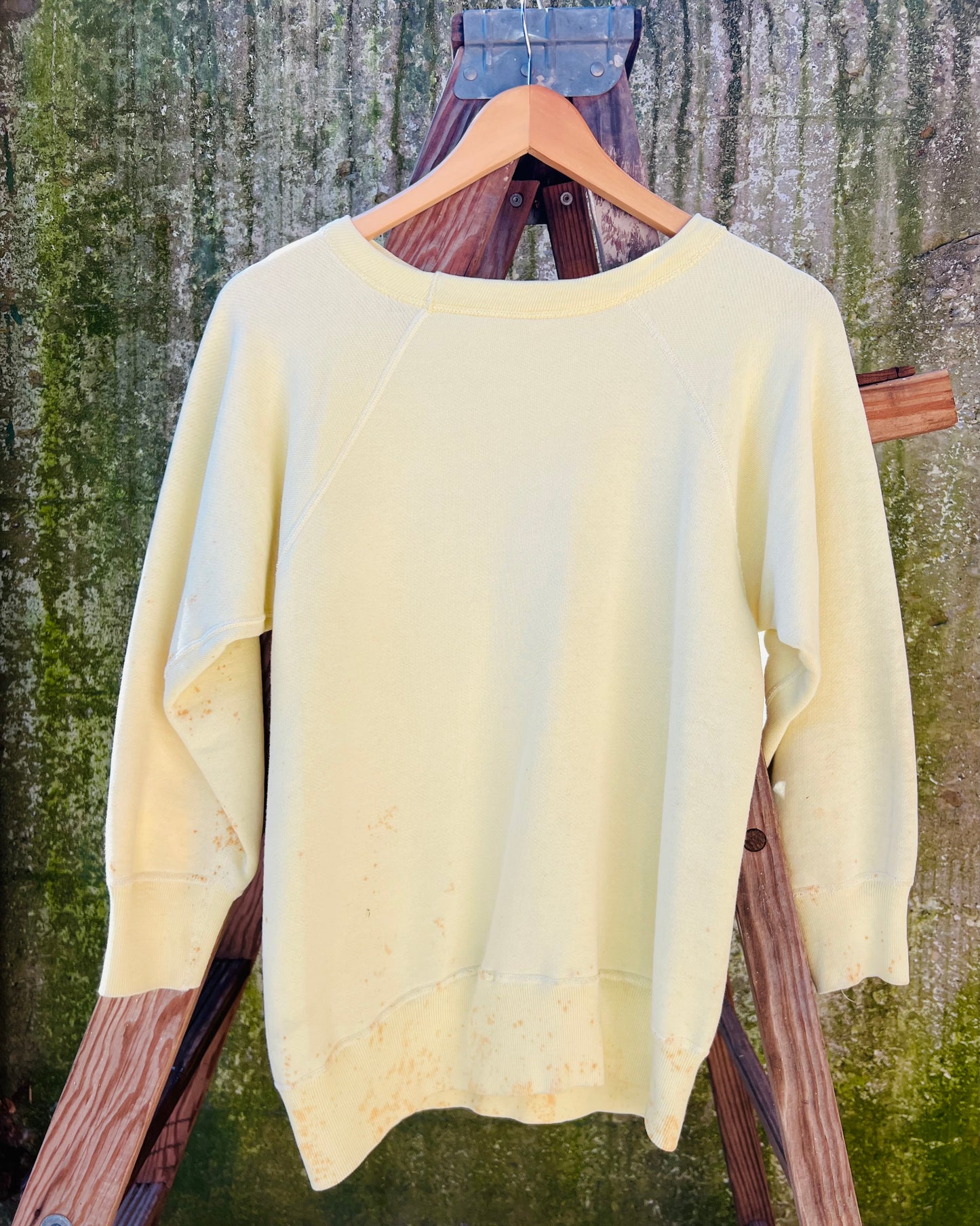 Vintage 1940s/50s Siote Pale Yellow Sweatshirt