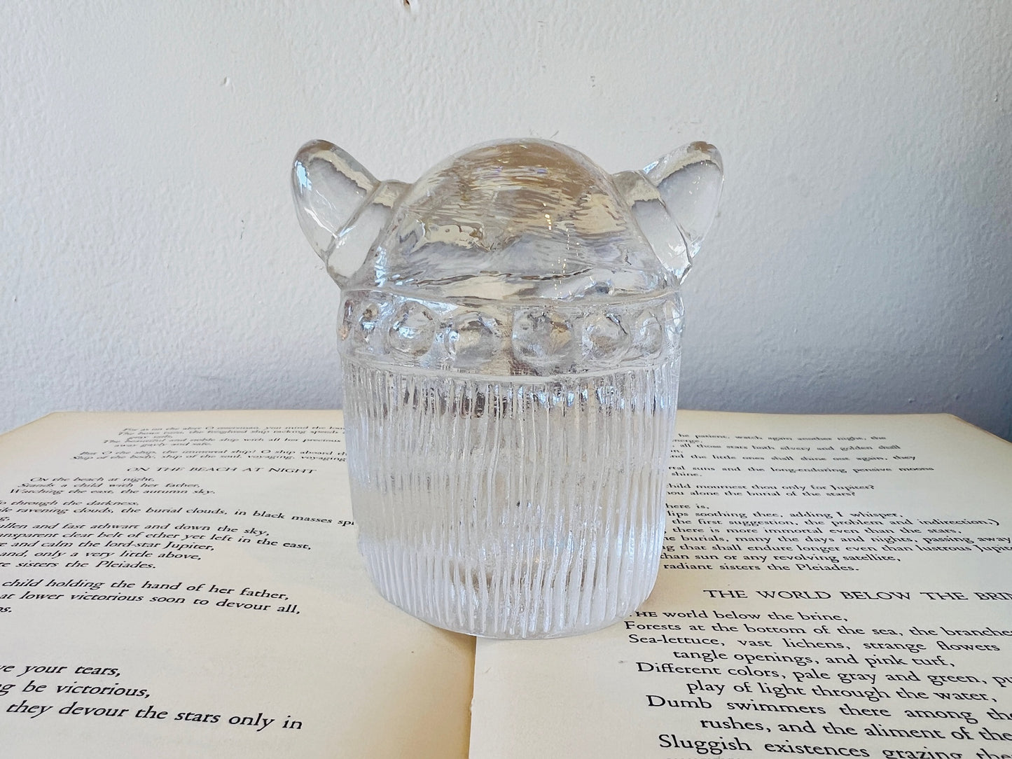 Vintage Gullaskruf Crystal Glass Viking Head