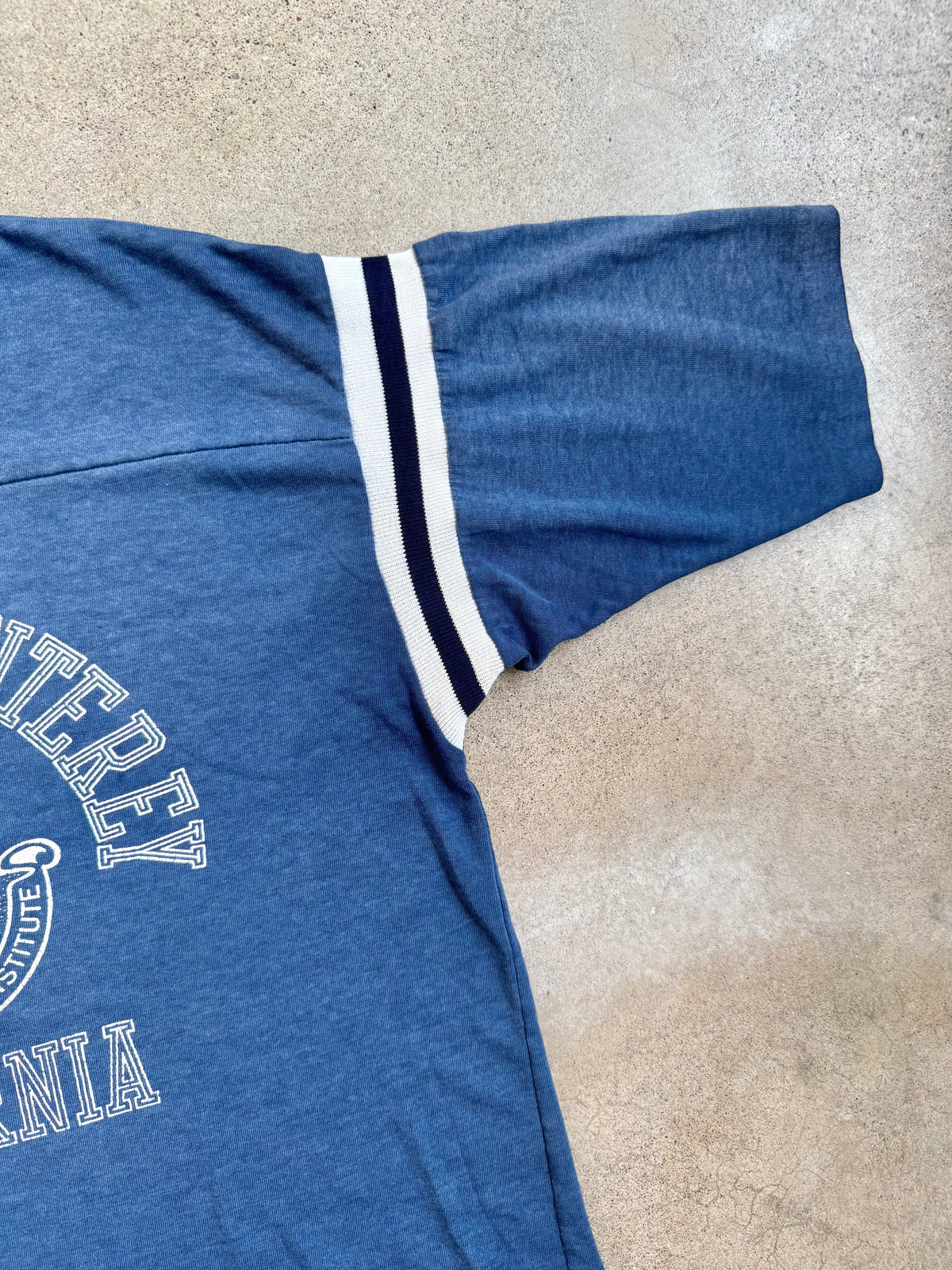 Vintage 1970s Presidio of Monterey Defense Language Institute Athletic Tee | Large