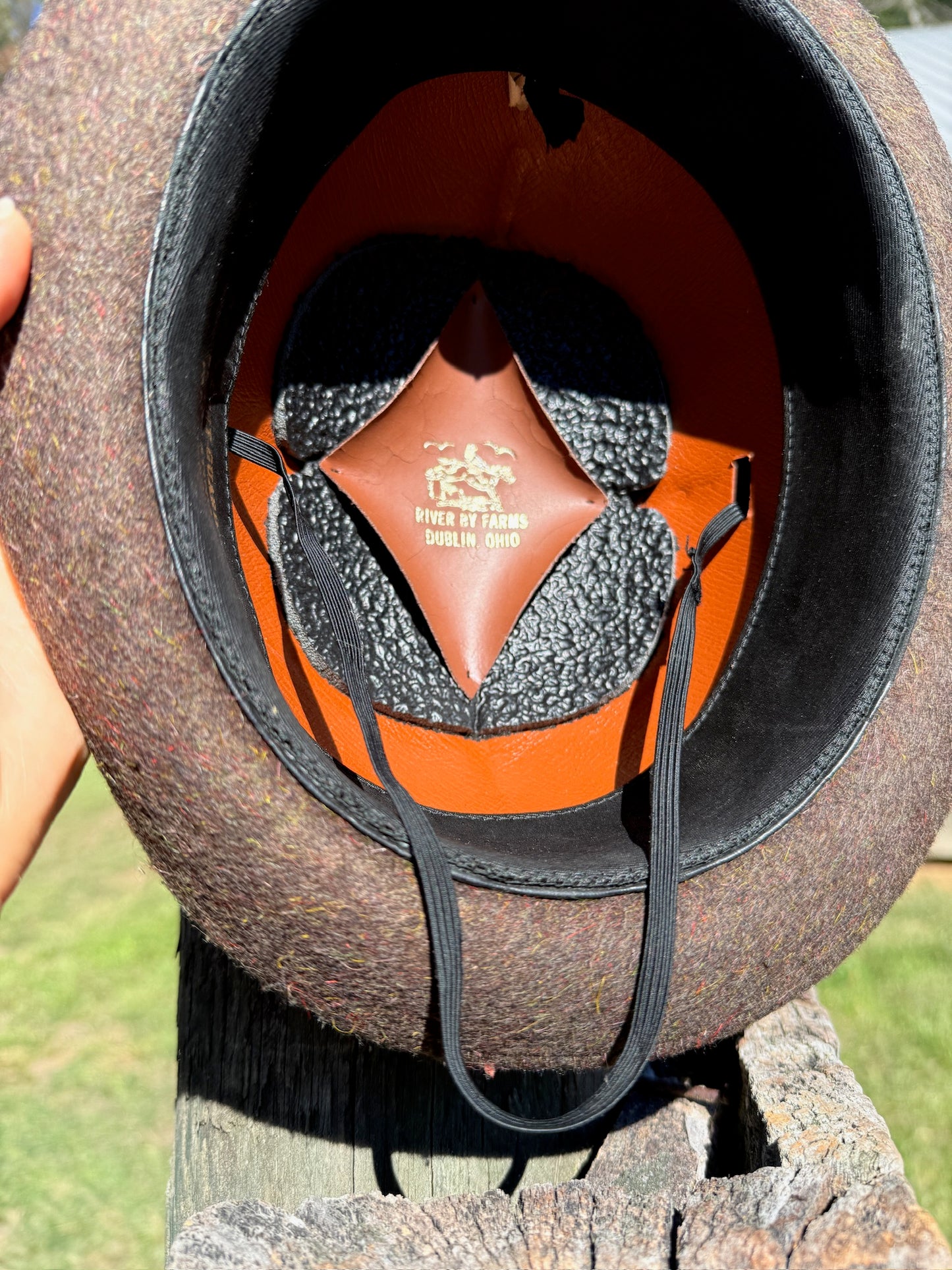 Vintage 1970s River By Farms Wool Equestrian Hat