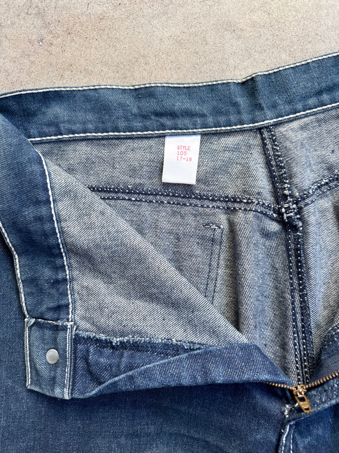 Vintage 1970s Me & Teddy McGee High-Waisted Zip-Up Side Jeans | Waist 32”