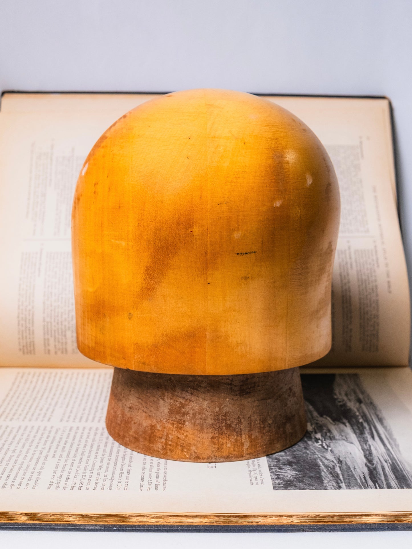 Vintage 1950s Louie Miller School of Millinery Wooden Hat Mold