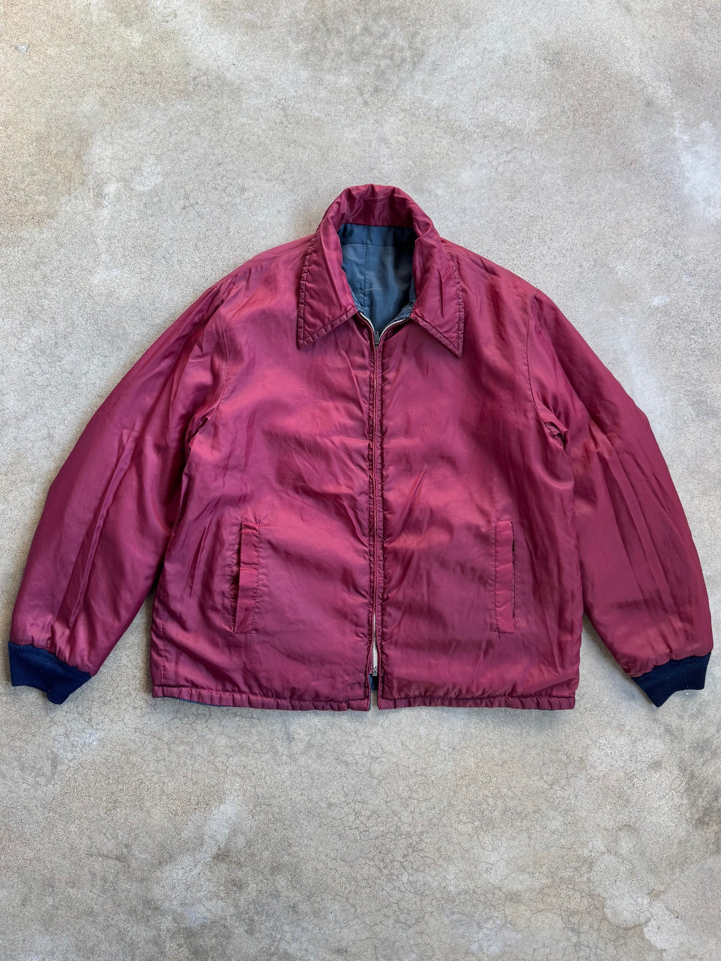 Vintage 1970s Sears Reversible Quilted Zip-Up Jacket | XL