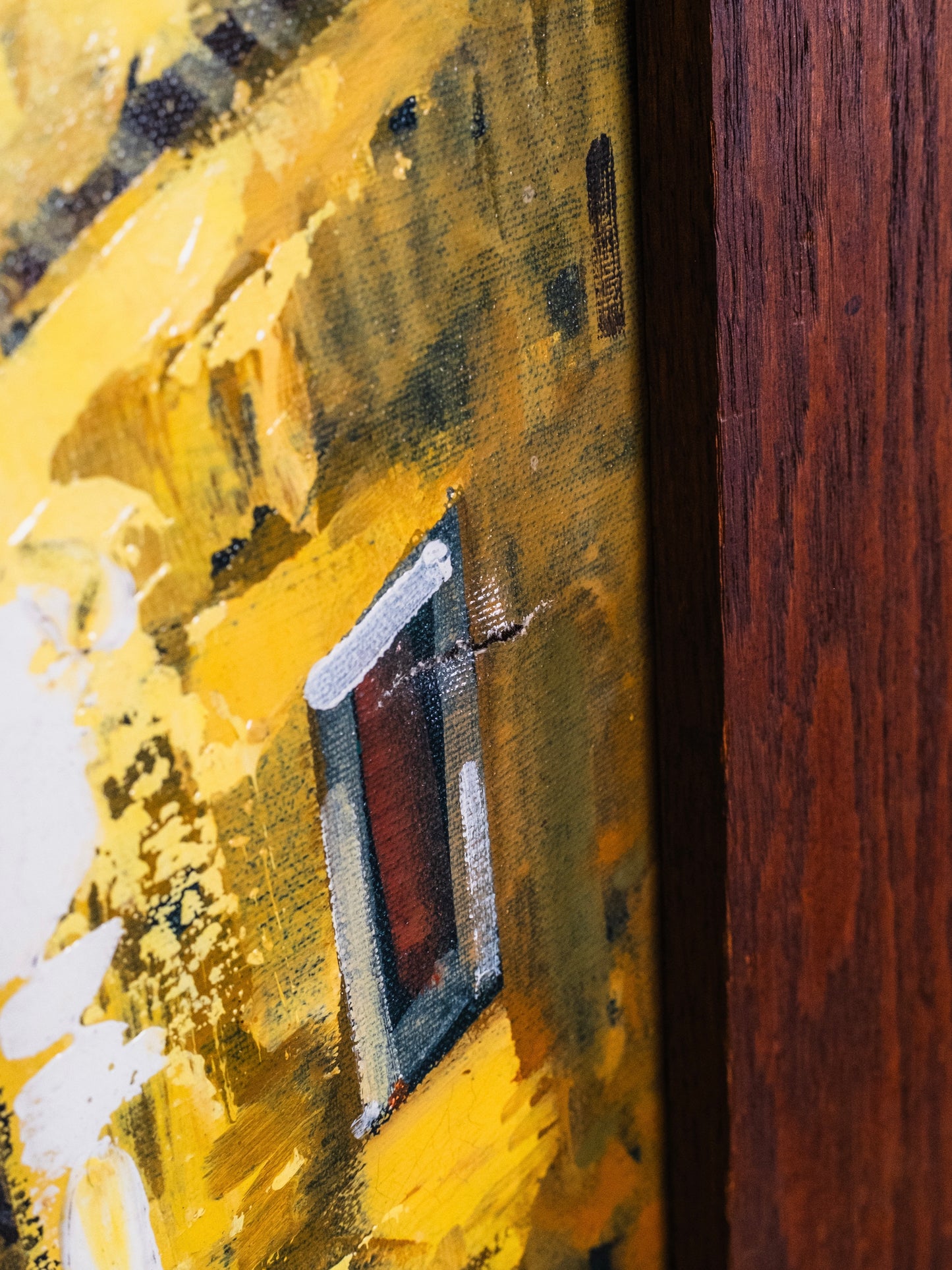 Framed Venice Landscape Oil on Canvas Painting