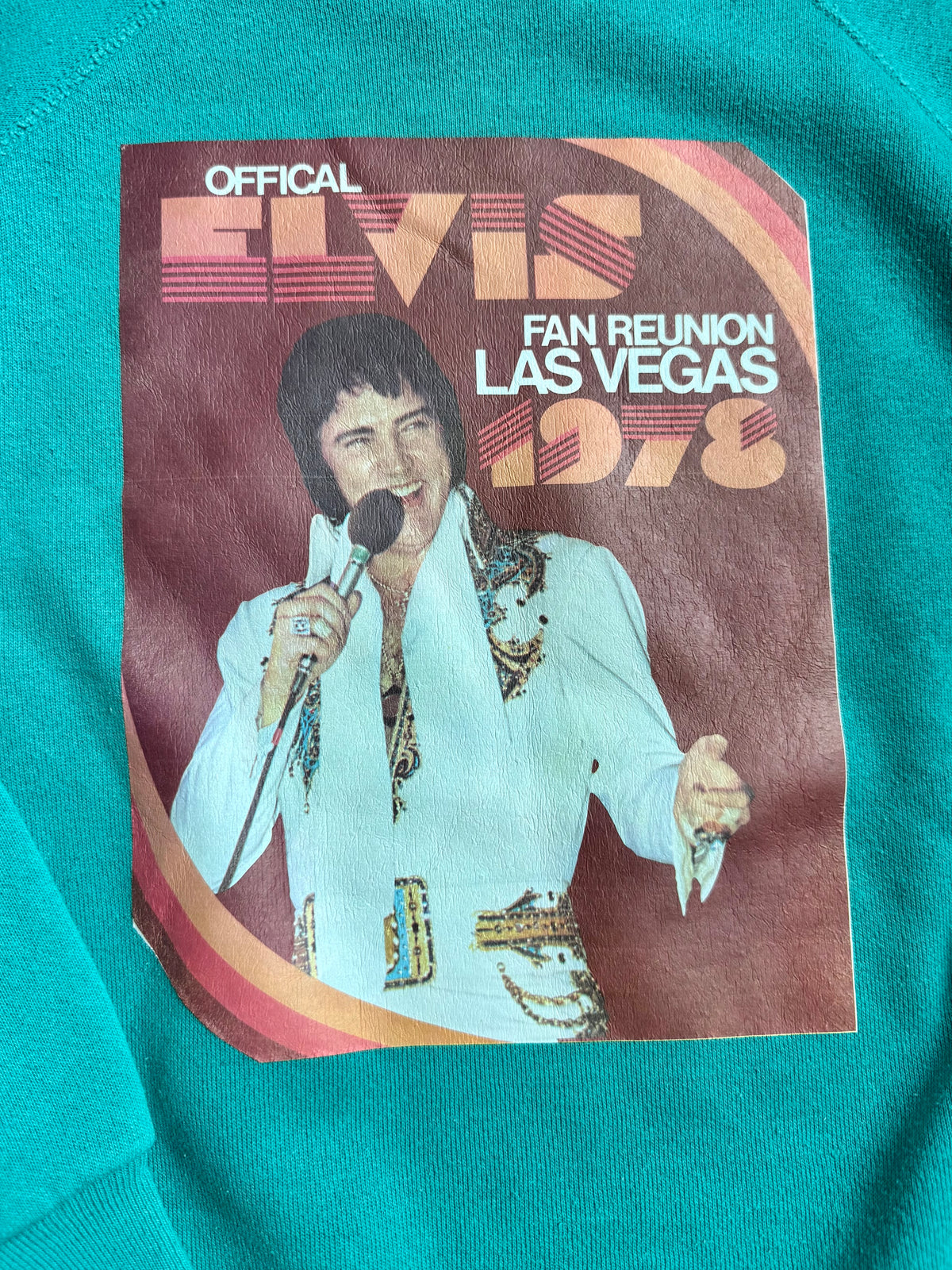 Vintage Elvis Fan Reunion 1978 Raglan Sweatshirt | Medium