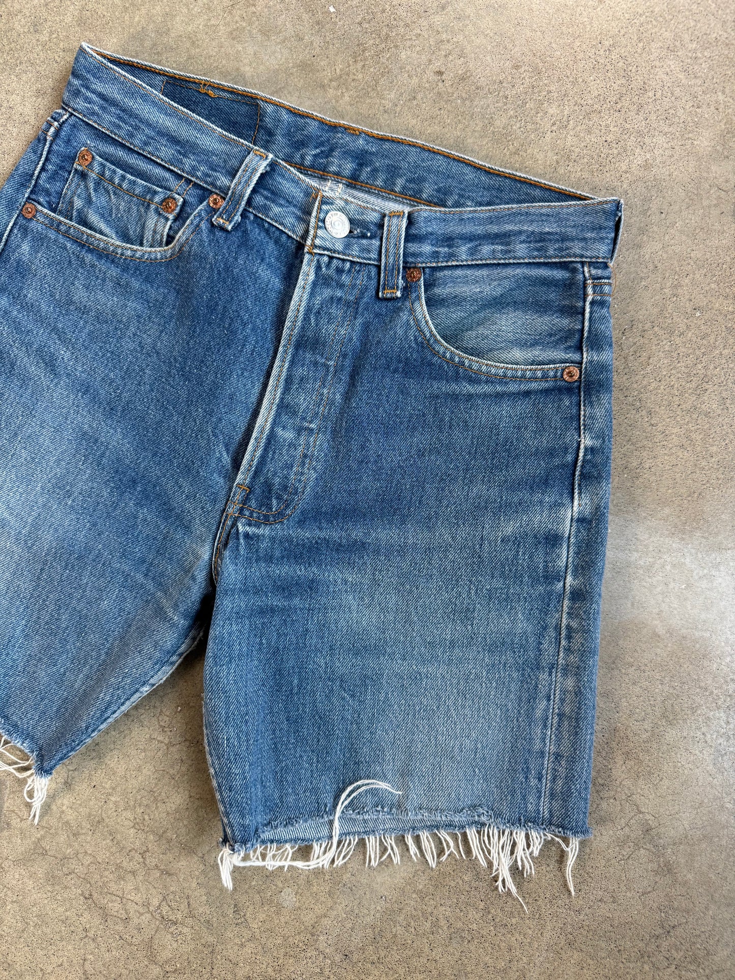 Vintage 1990s Levi’s 501 Cut-Off Denim Shorts | Waist 29”