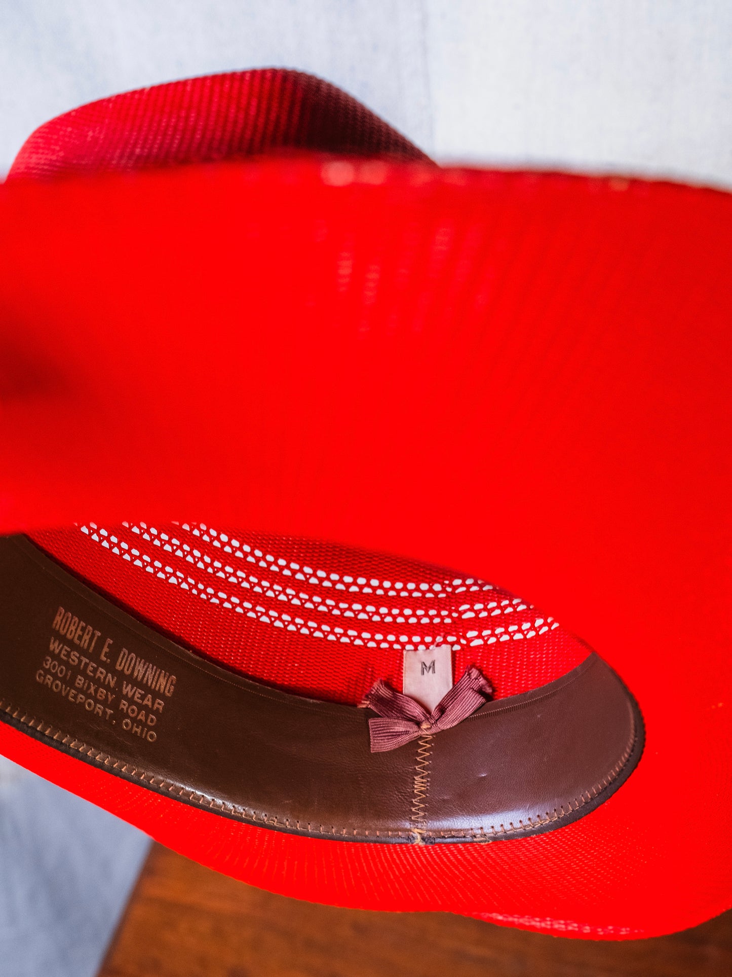 Vintage 1950s Robert E. Downing U-Rollit Red Barrel Racer Cowgirl Hat