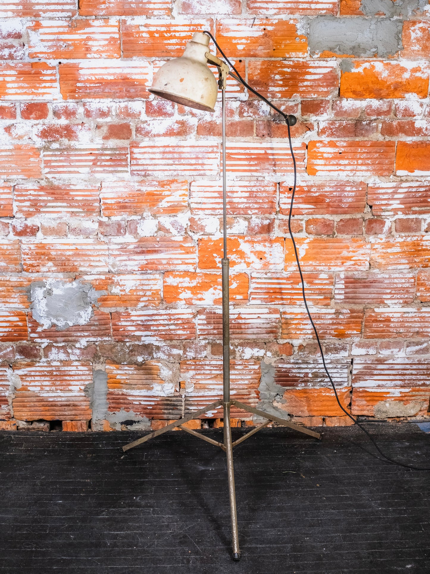 Vintage Bretford Metal Garage Floor Lamp