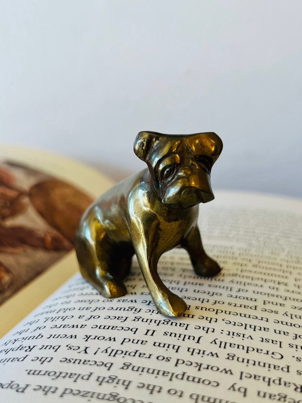 Vintage Brass Mini Bulldog Figurine