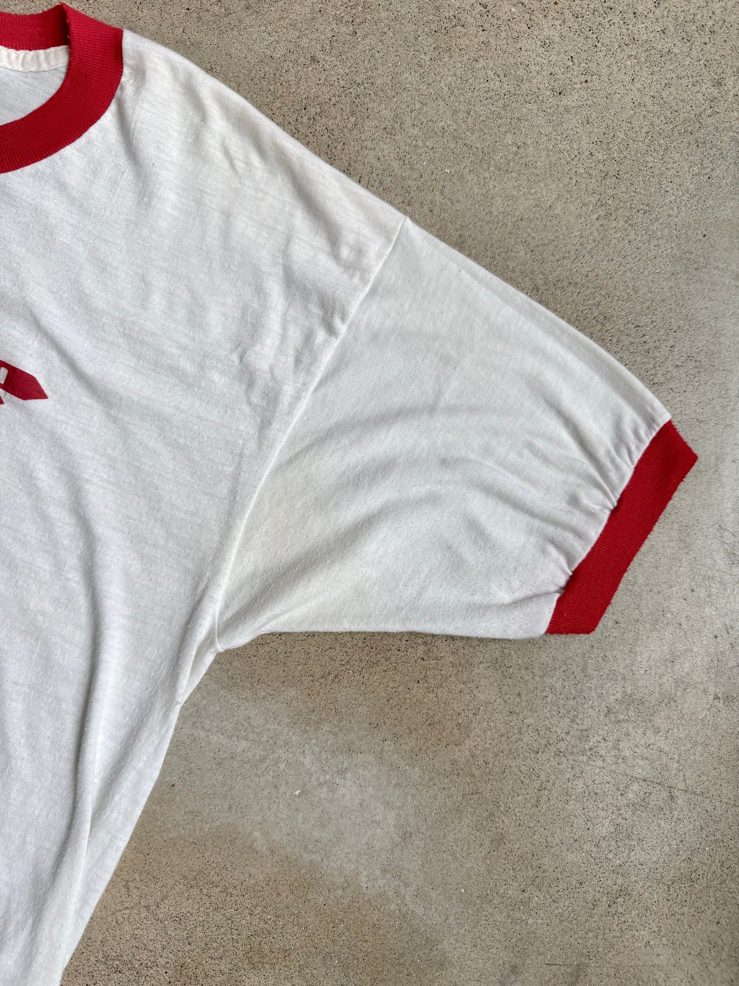 Vintage 1980s Bien Mur Sandia Indian Reservation Ringer Tee | XL