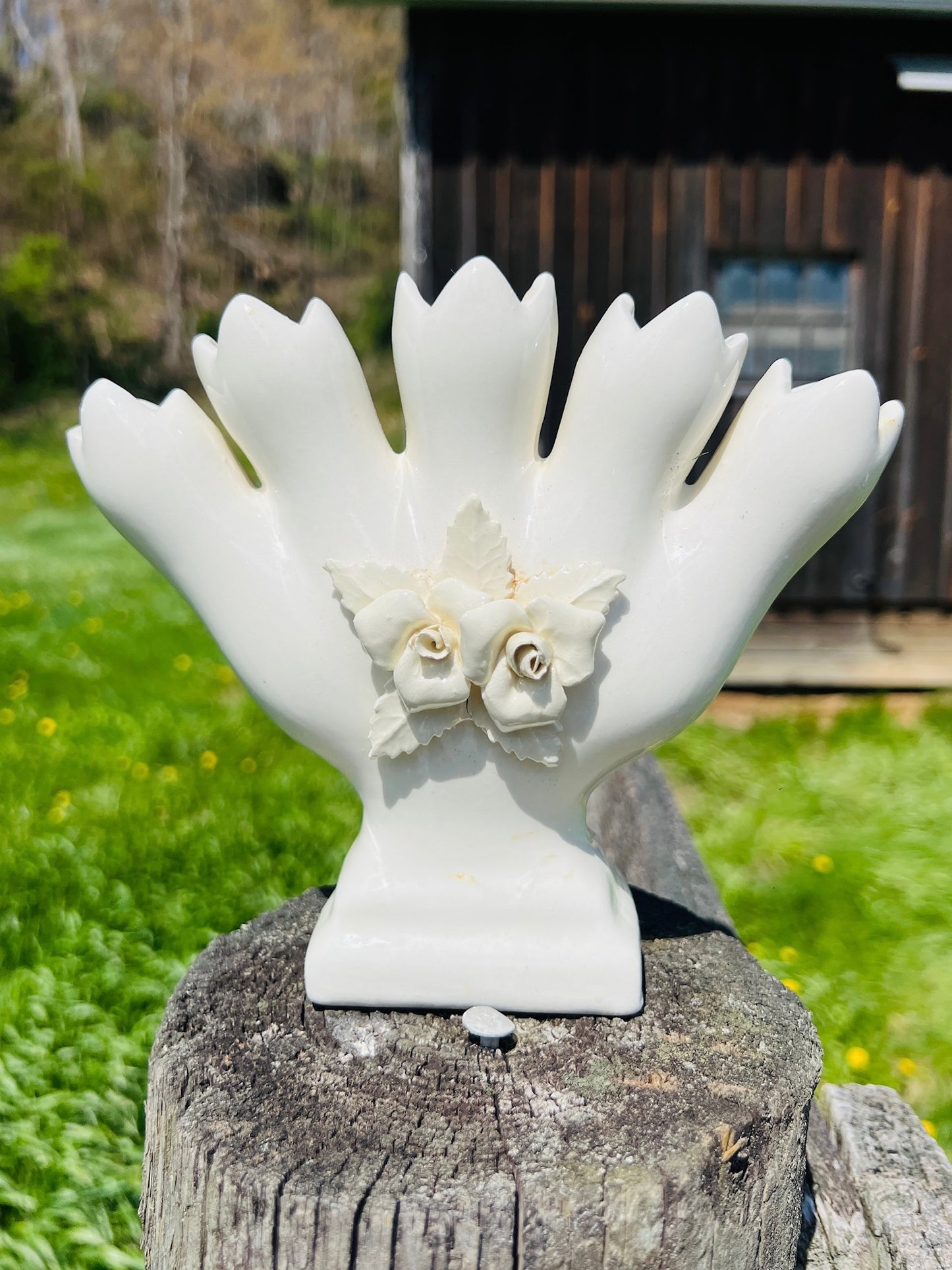 Vintage 1950s Leart Ceramic Bud Vase