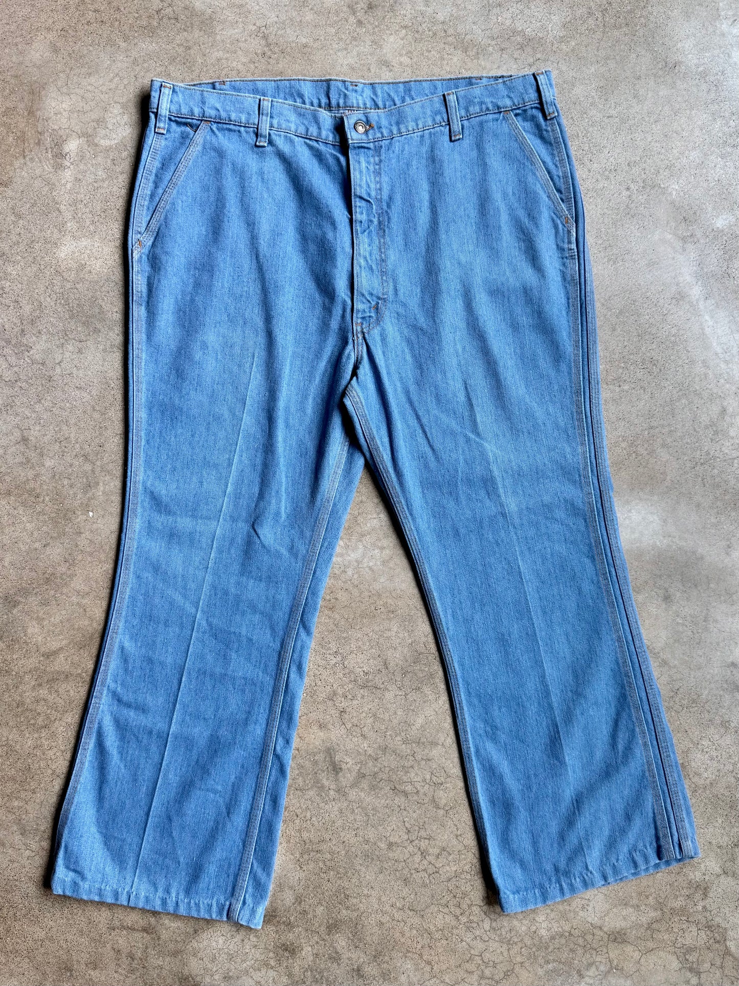 Vintage 1970s Levi's for Men Orange Tab Flared Leg Jeans | Waist 42”