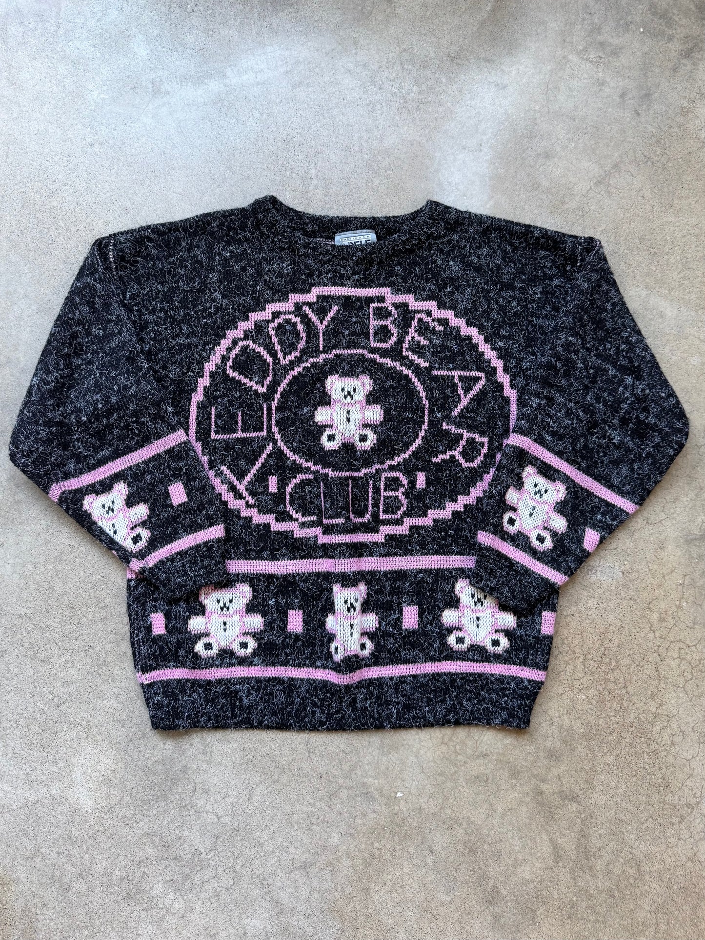 Vintage 1980s Adele Knitwear “Teddy Bear Club” Sweater | Medium