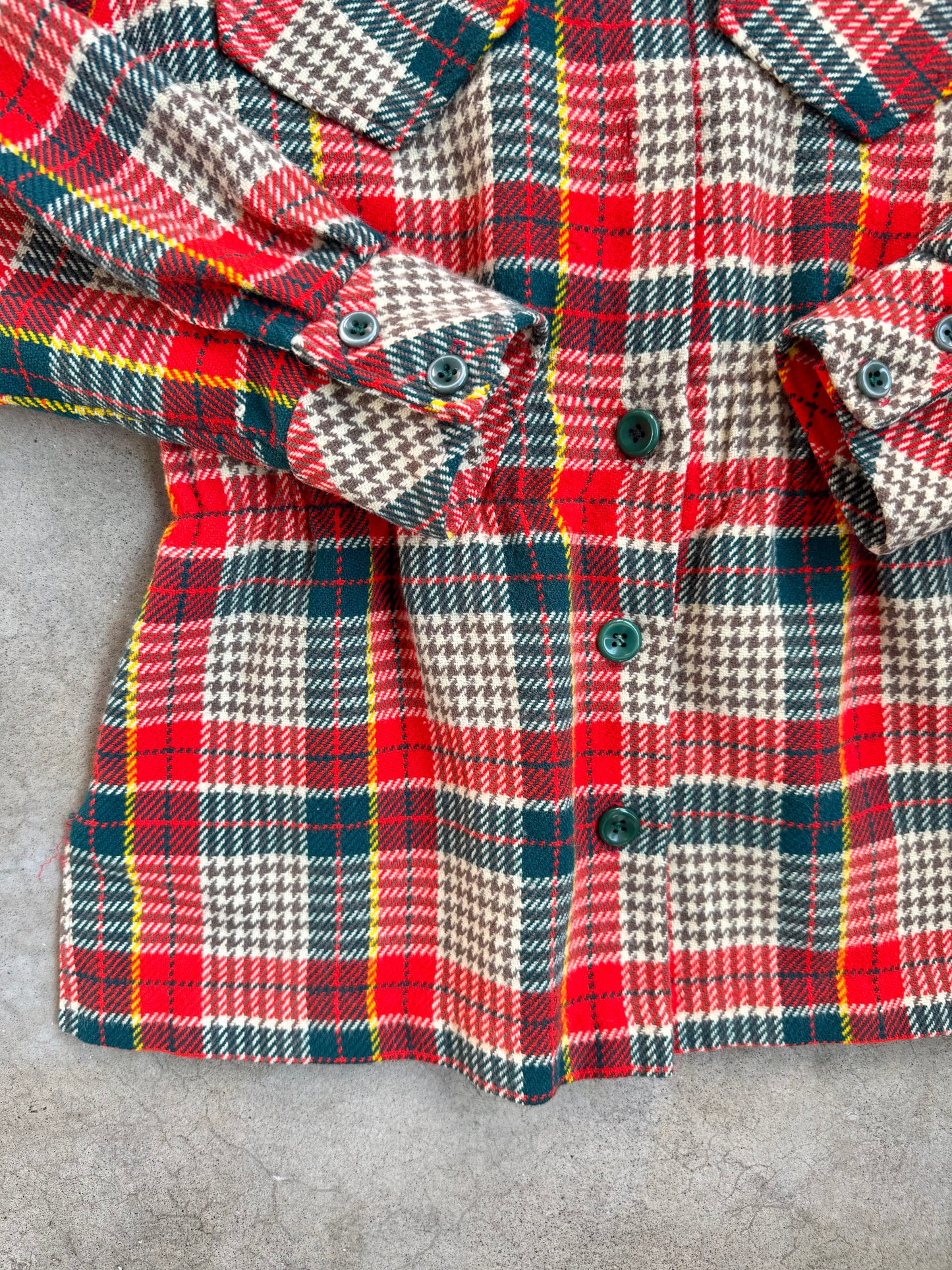 Vintage 1970s Grassroots by Ship ‘N Shore Plaid Wool-Blend Jacket | Medium