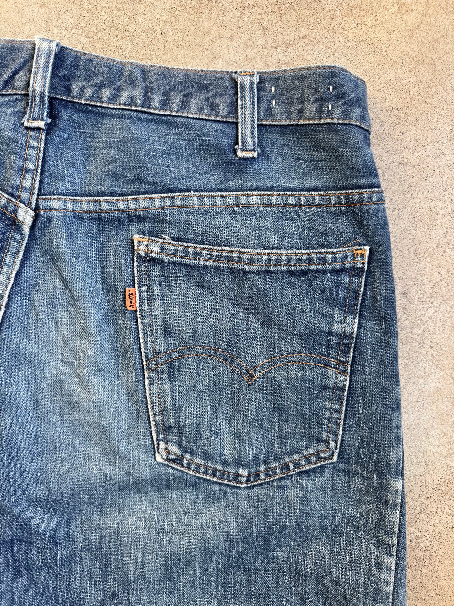 Vintage 1970s Levi's Orange Tab Worn Bootcut Jeans | Waist 40”