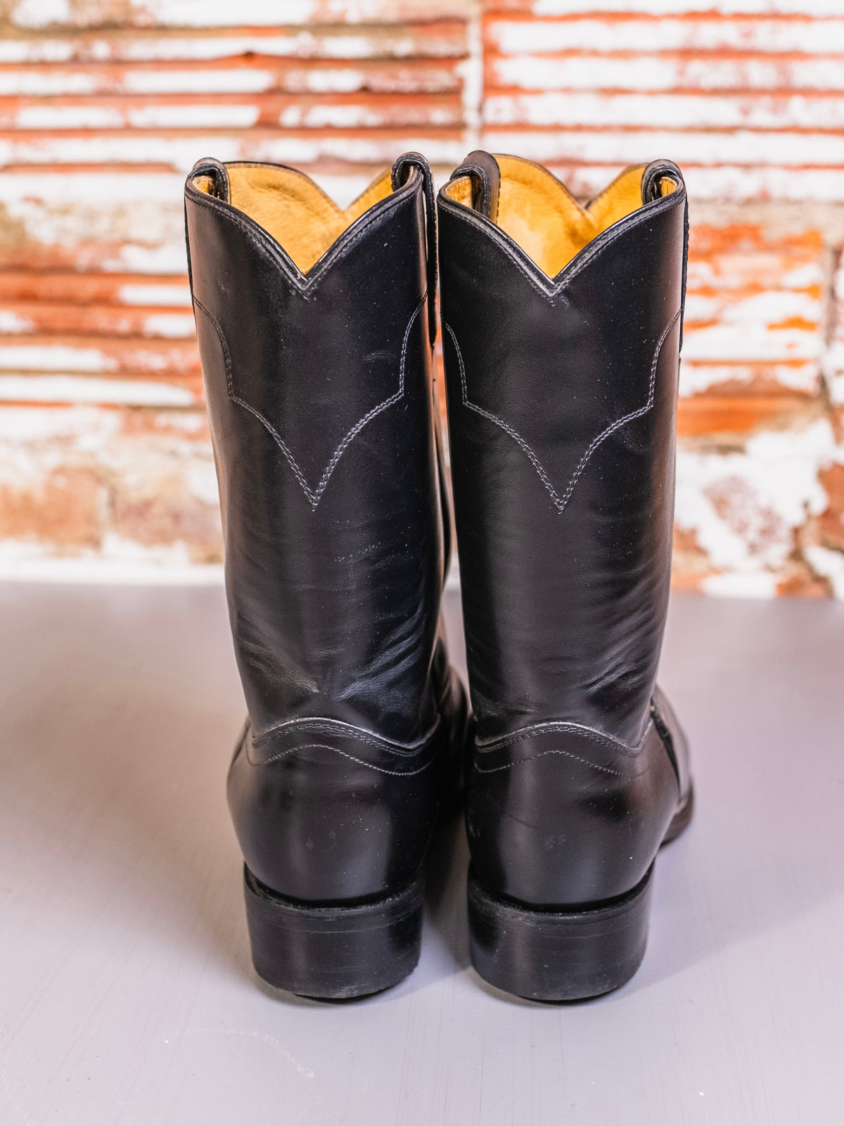 Vintage 1970s/80s Tony Lama Black Leather Western Roper Boots | Men’s 9