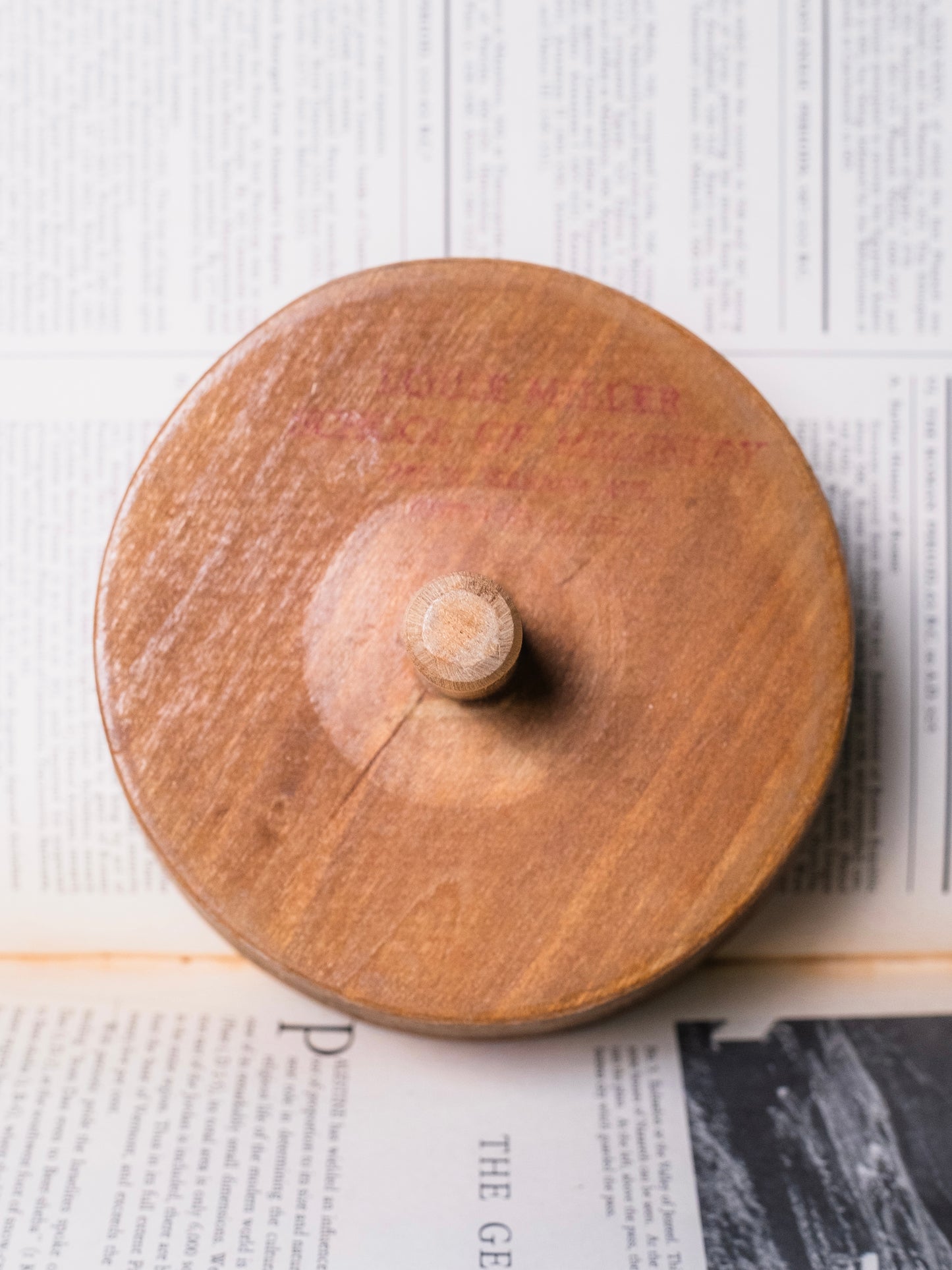 Vintage 1950s Louie Miller School of Millinery Wooden Hat Mold