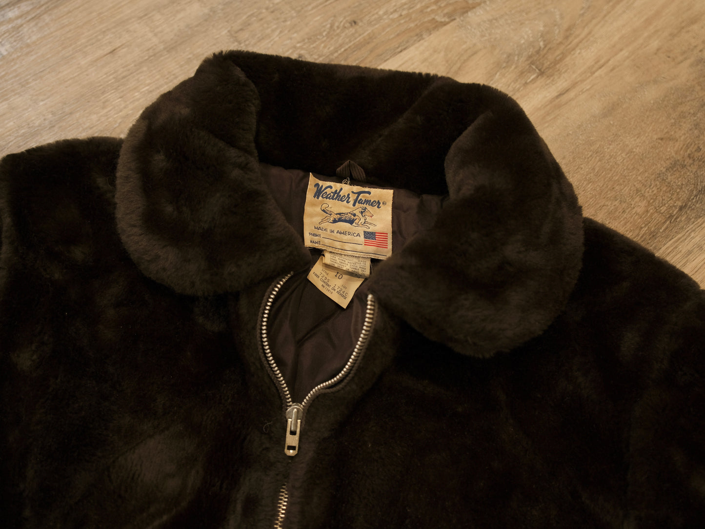 Vintage 1980s Weather Tamer Brown Faux Fur Coat | M/L