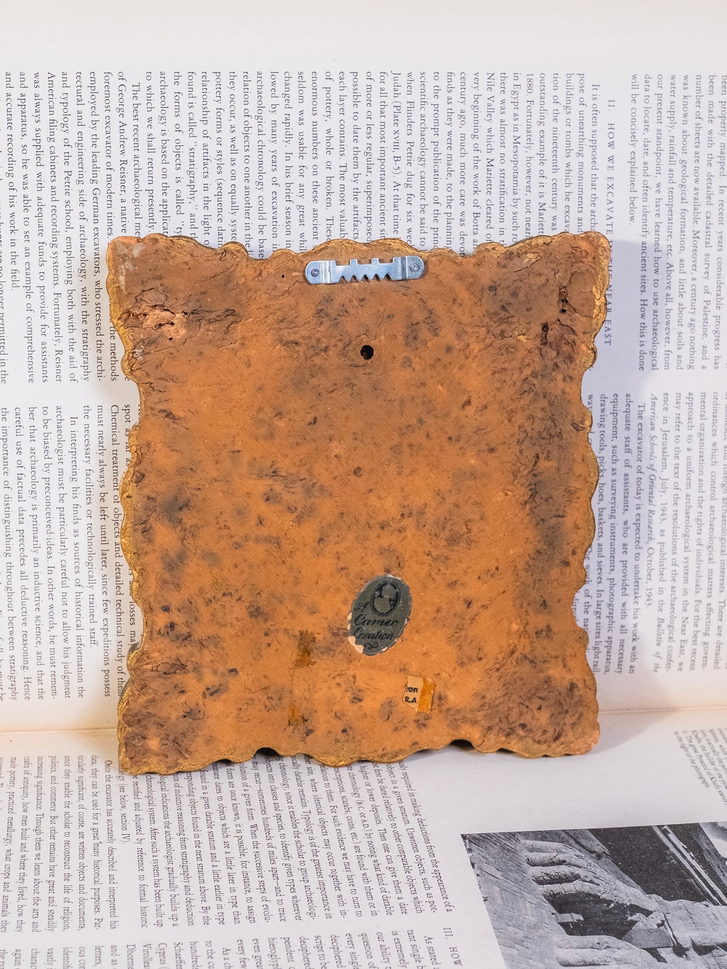 Vintage 1950s Cameo Creation "Countess of Blessington" Bubble Glass Wall Art