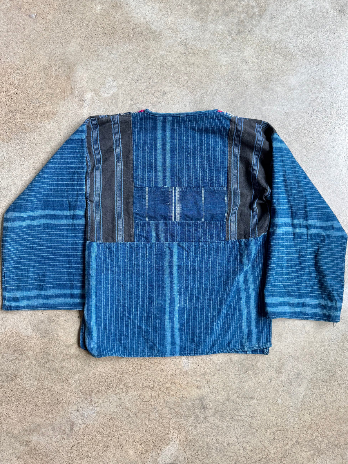 Vintage Guatemalan Woven Cotton Patchwork Tunic Folk Shirt | Medium