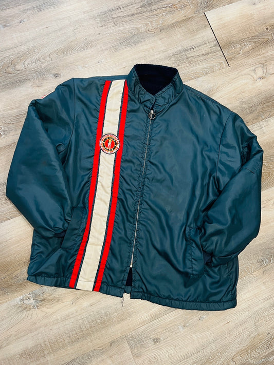 Vintage 1970s Navy "Spirit of '76" Patched Zip-Up Jacket | XL